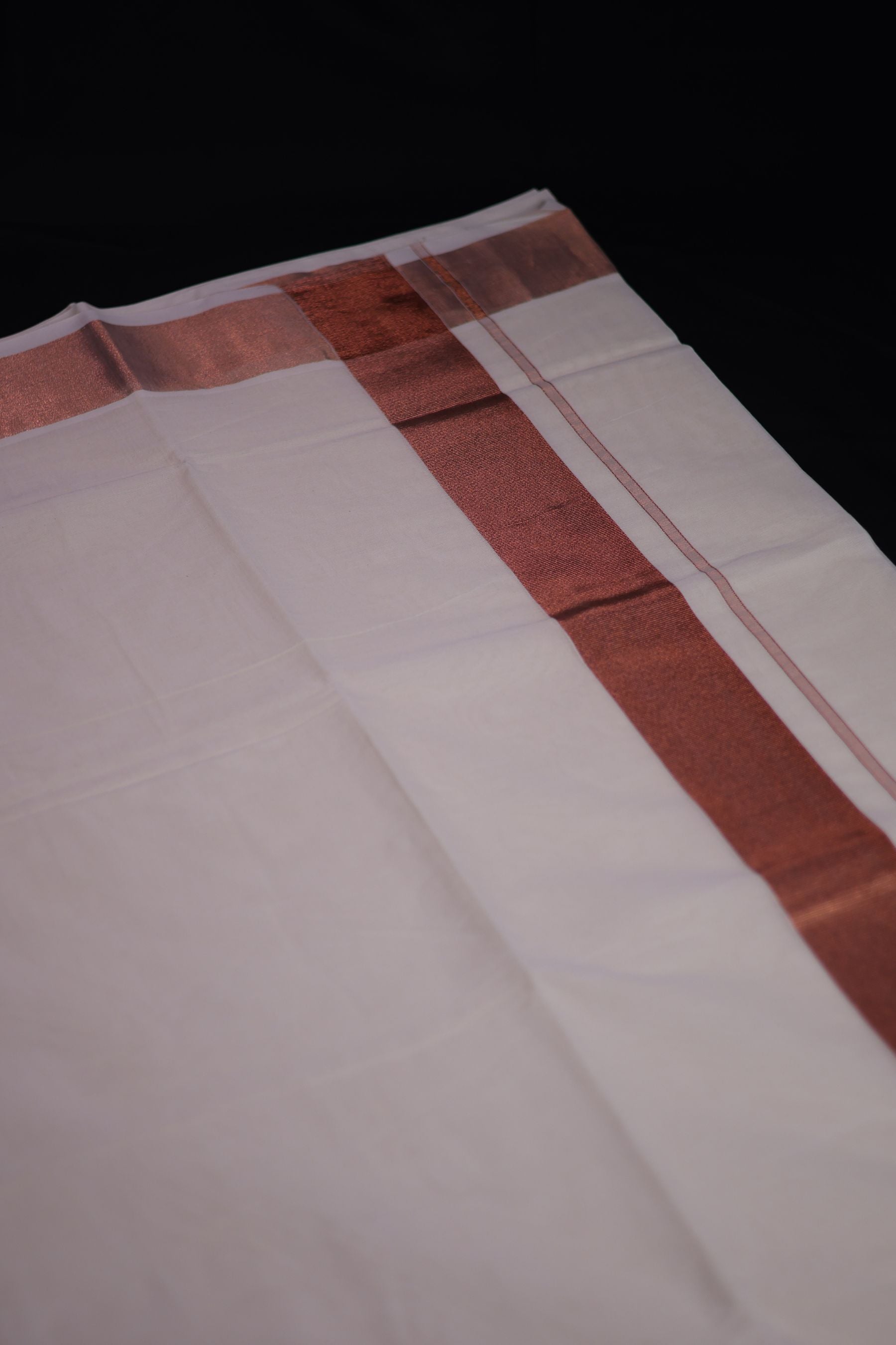 Traditional Kerala Cotton Saree with Rose Silver Zari Borders -JCS Fashions Saree JCS Fashions