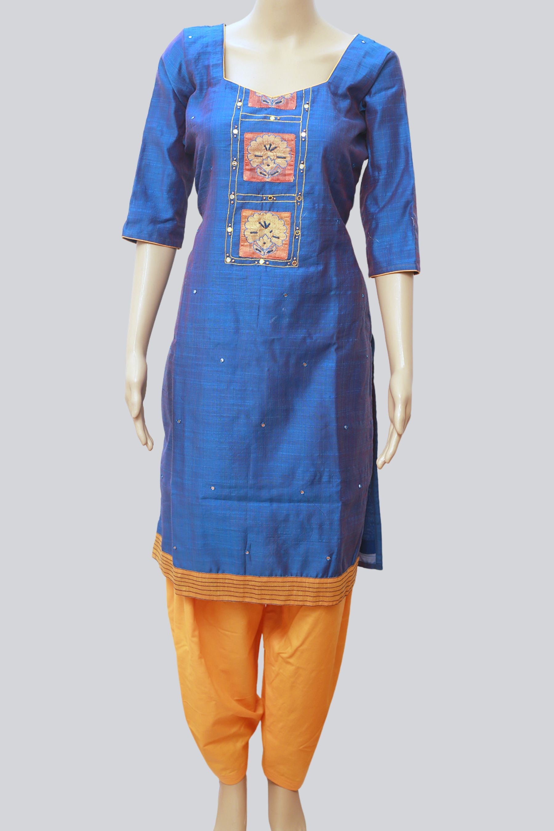 Luxurious Indian Salwar with Silk Top with Banarasi Silk Dupatta