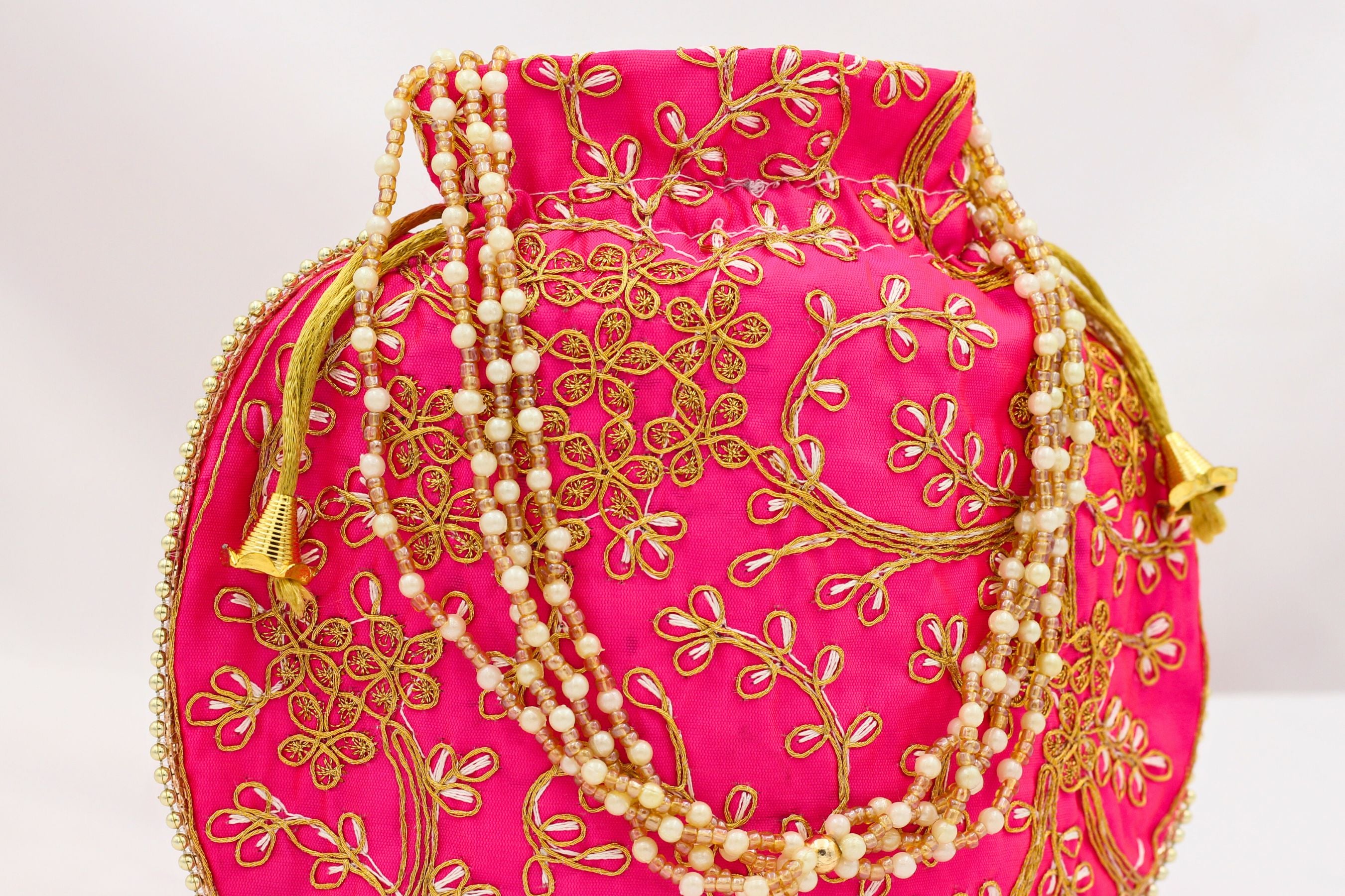 Premium Handcrafted Silk Potli Bag - Ultimate Blend of Tradition & Style Potli JCS Fashions