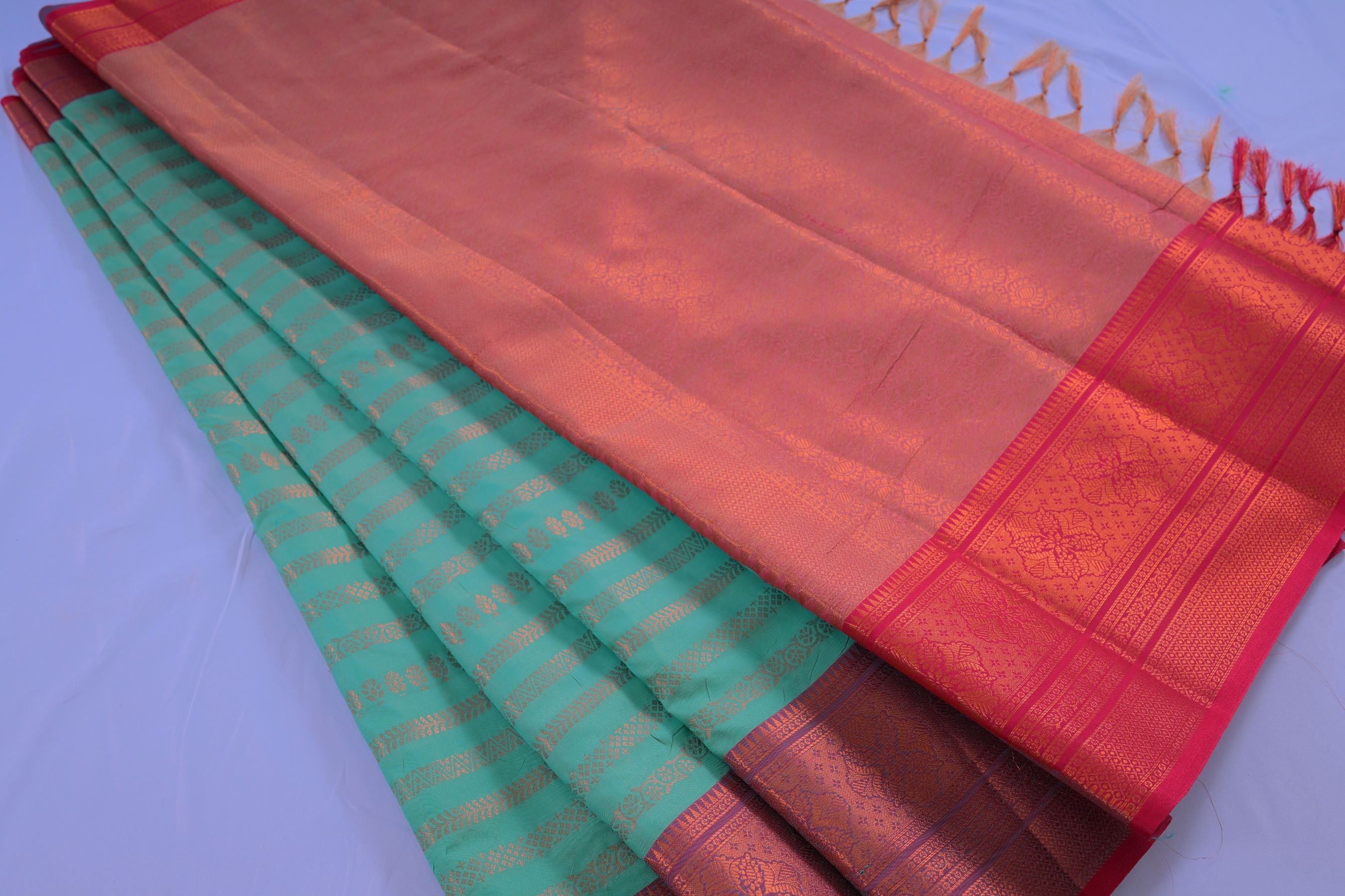 Elegant Semi-Silk Saree with Zari Lines & Dual Border - JCSFashions Saree JCS Fashions