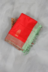 Sustainable Handwoven Vaazhai Naar Saree - Eco-Friendly Elegance