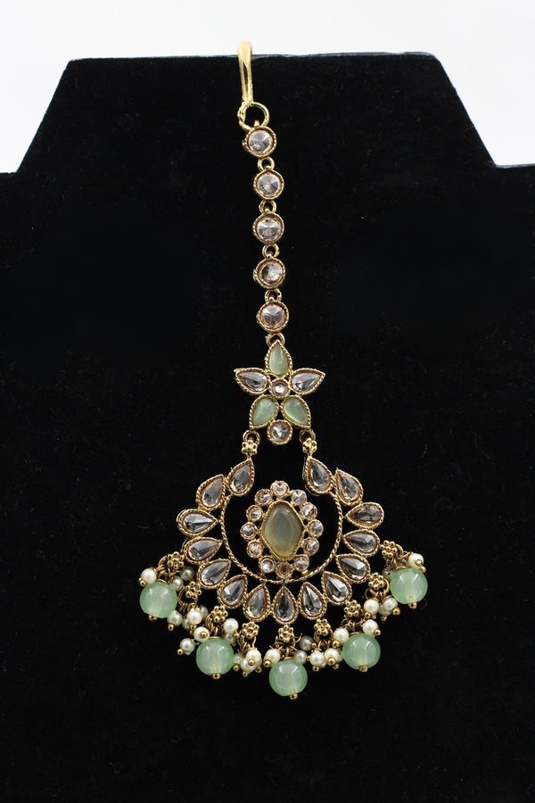 Exquisite Stone Work Tikka -Traditional Sparkling Jewelry by JCSFashions
