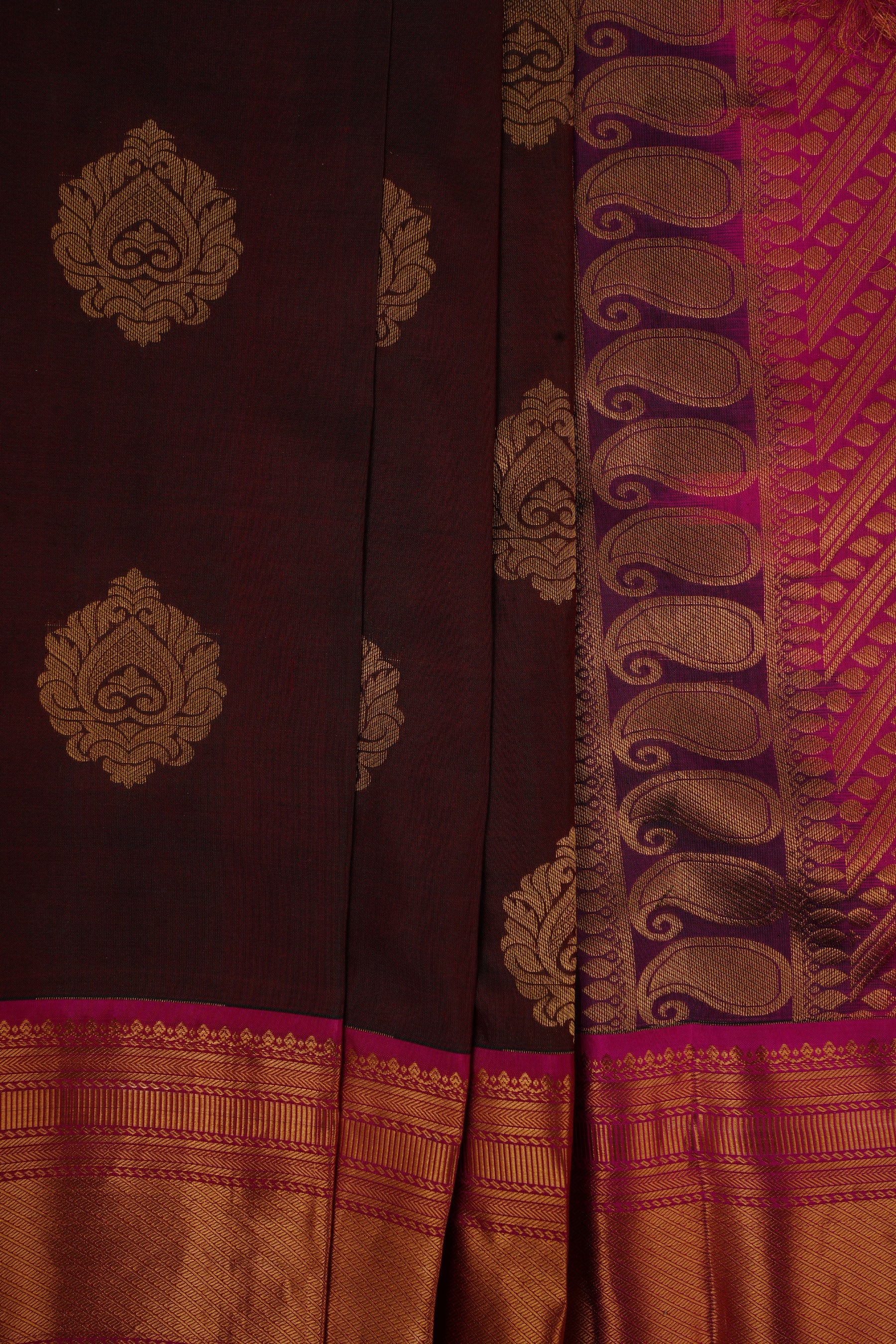 Pure Handloom Silk Saree | Double Warp | with fully Stitched Blouse Saree JCS Fashions