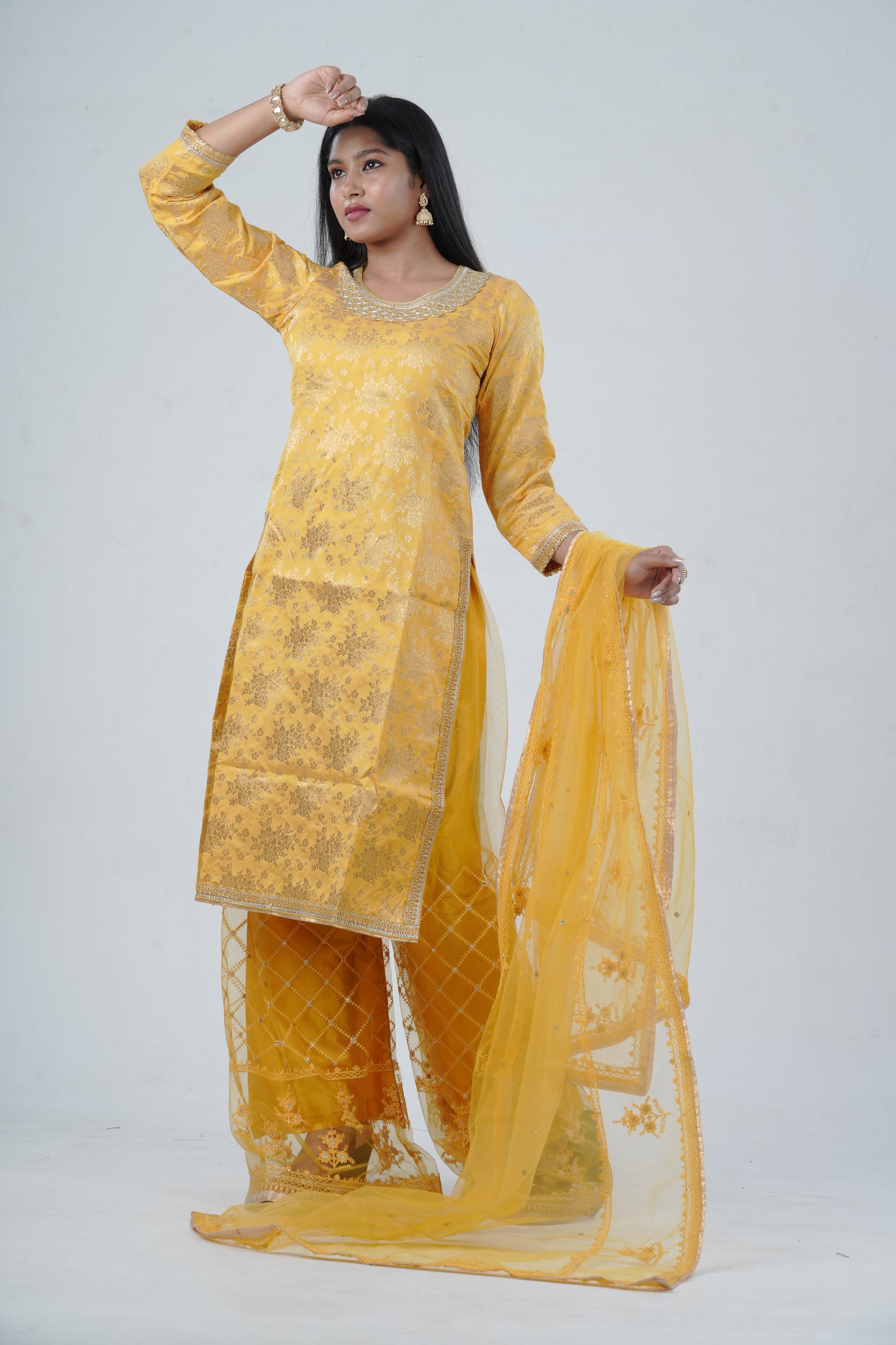 Elegant Embroidered Kurti Salwar Kameez with Matching Dupatta KURTI JCS Fashions