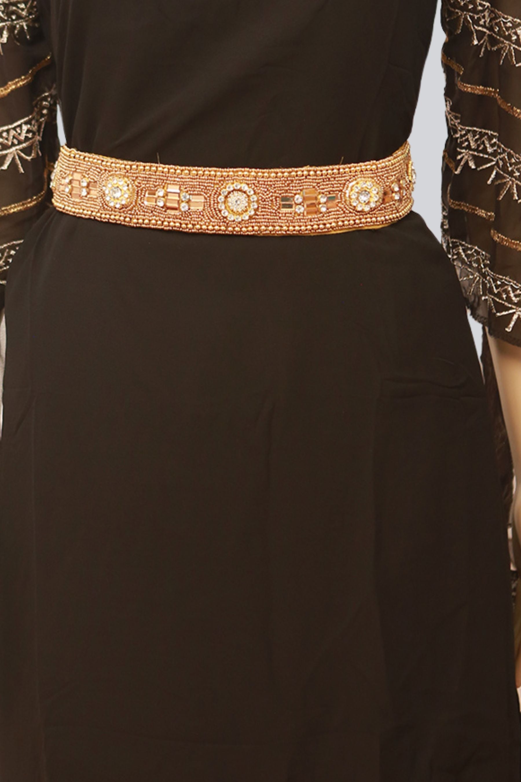 Aari and Maggam Work Hip Belt with White Stones | JCS Fashions Jewelry JCS Fashions