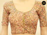 Classic Kalamkari Cotton Fabric Readymade Padded Blouse