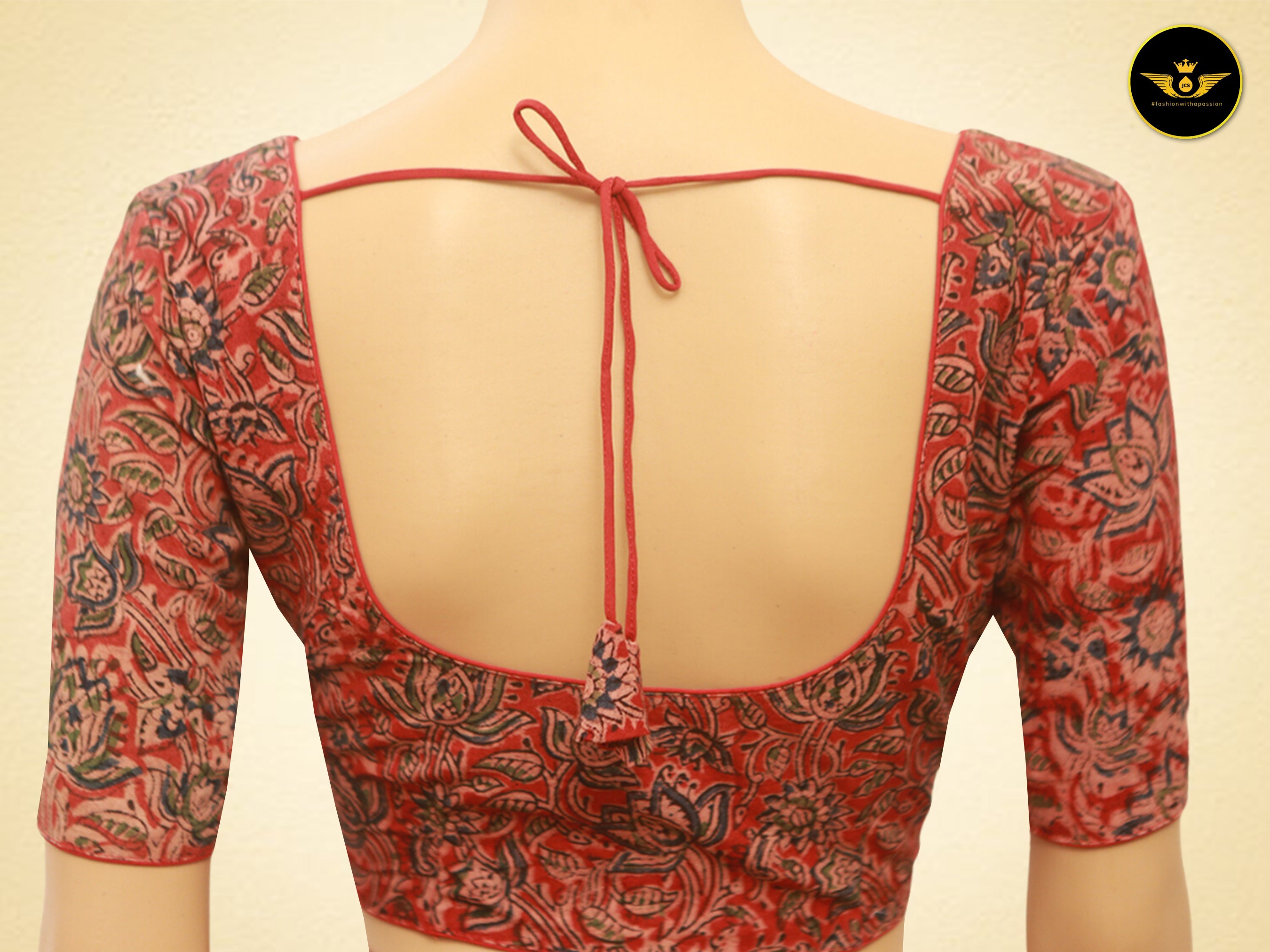 Stylish And Comfortable Kalamkari Cotton Padded Blouse Blouse JCS Fashions