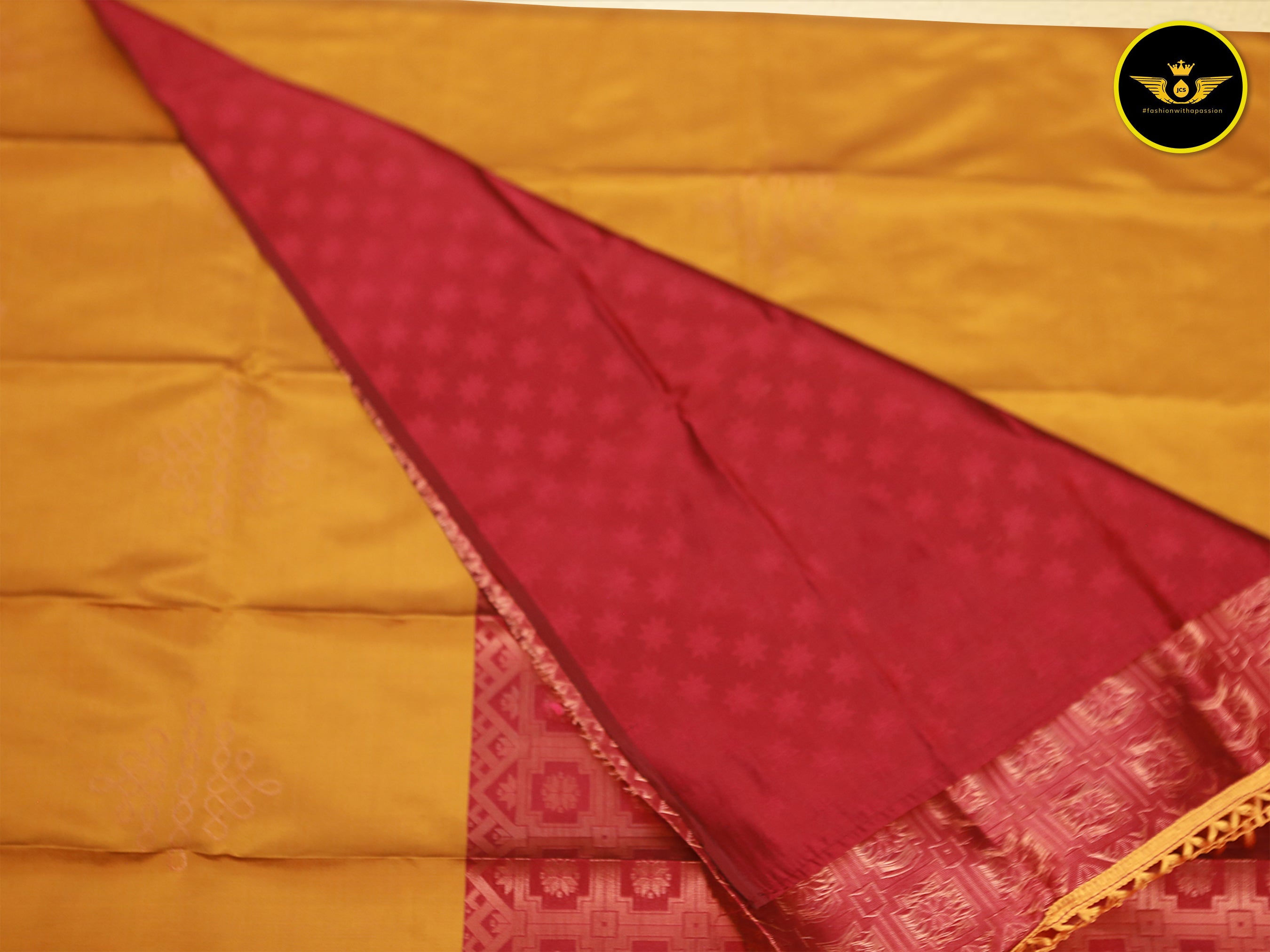 Kolam Design Rangoli Art Silk Saree: Lightweight & Comfortable Saree JCS Fashions