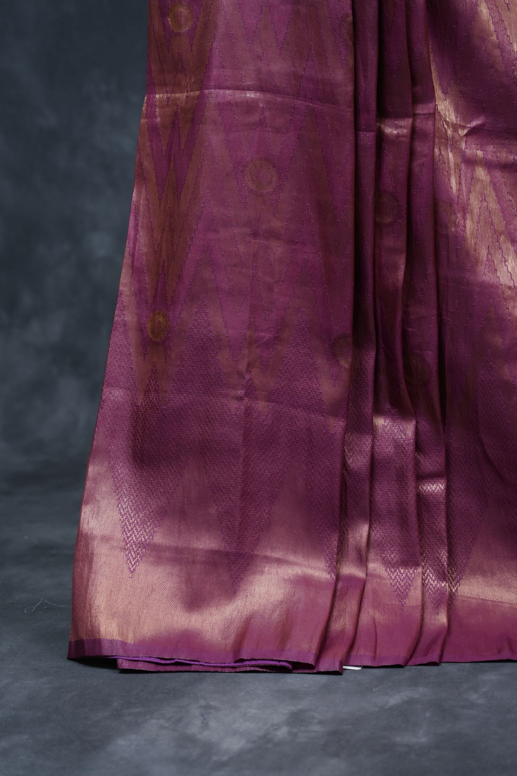 Wine Color Soft Semi-Silk Saree With stitched Blouse