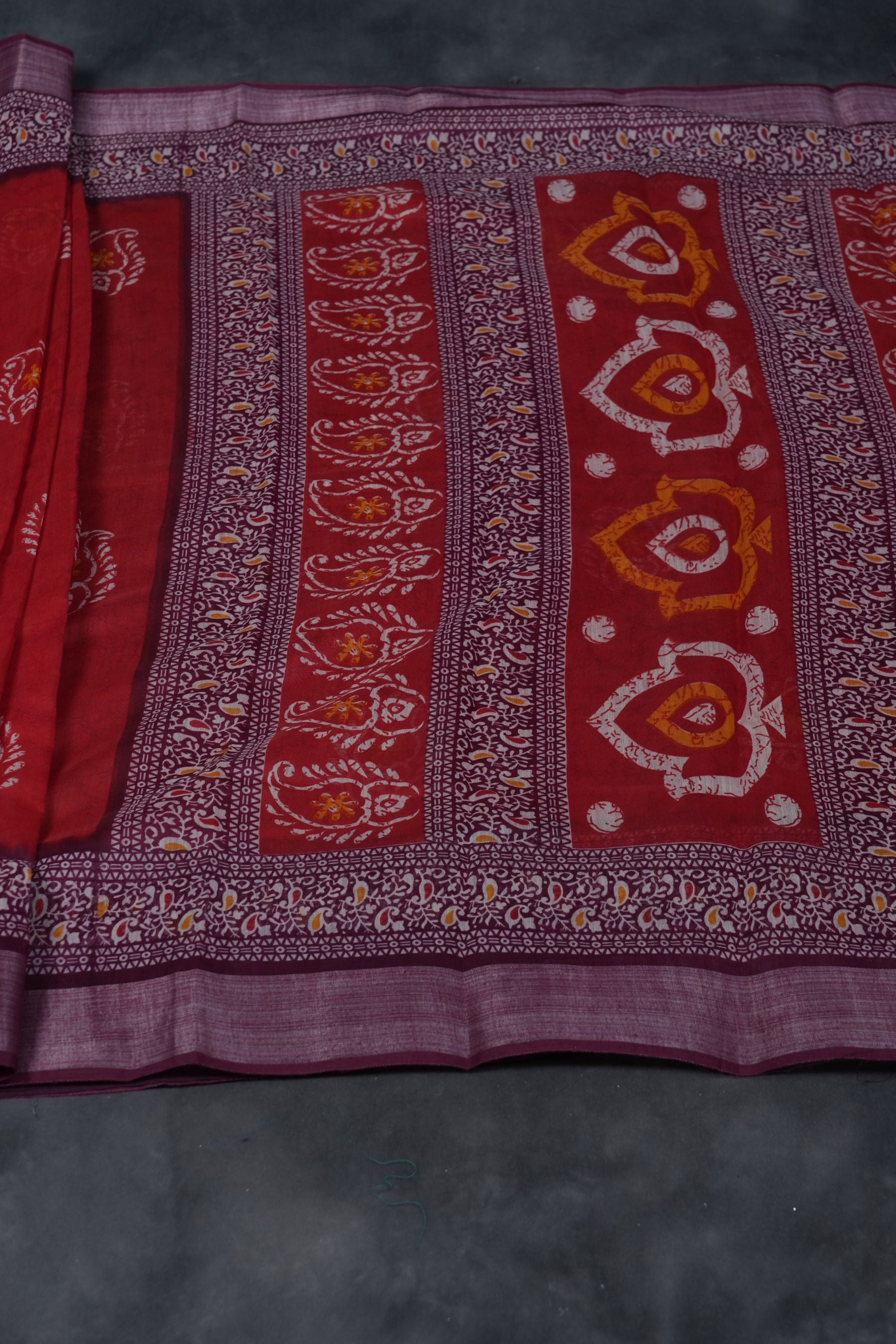 Elevate Elegance: Soft Jute Sarees with Allover Bhandini Print