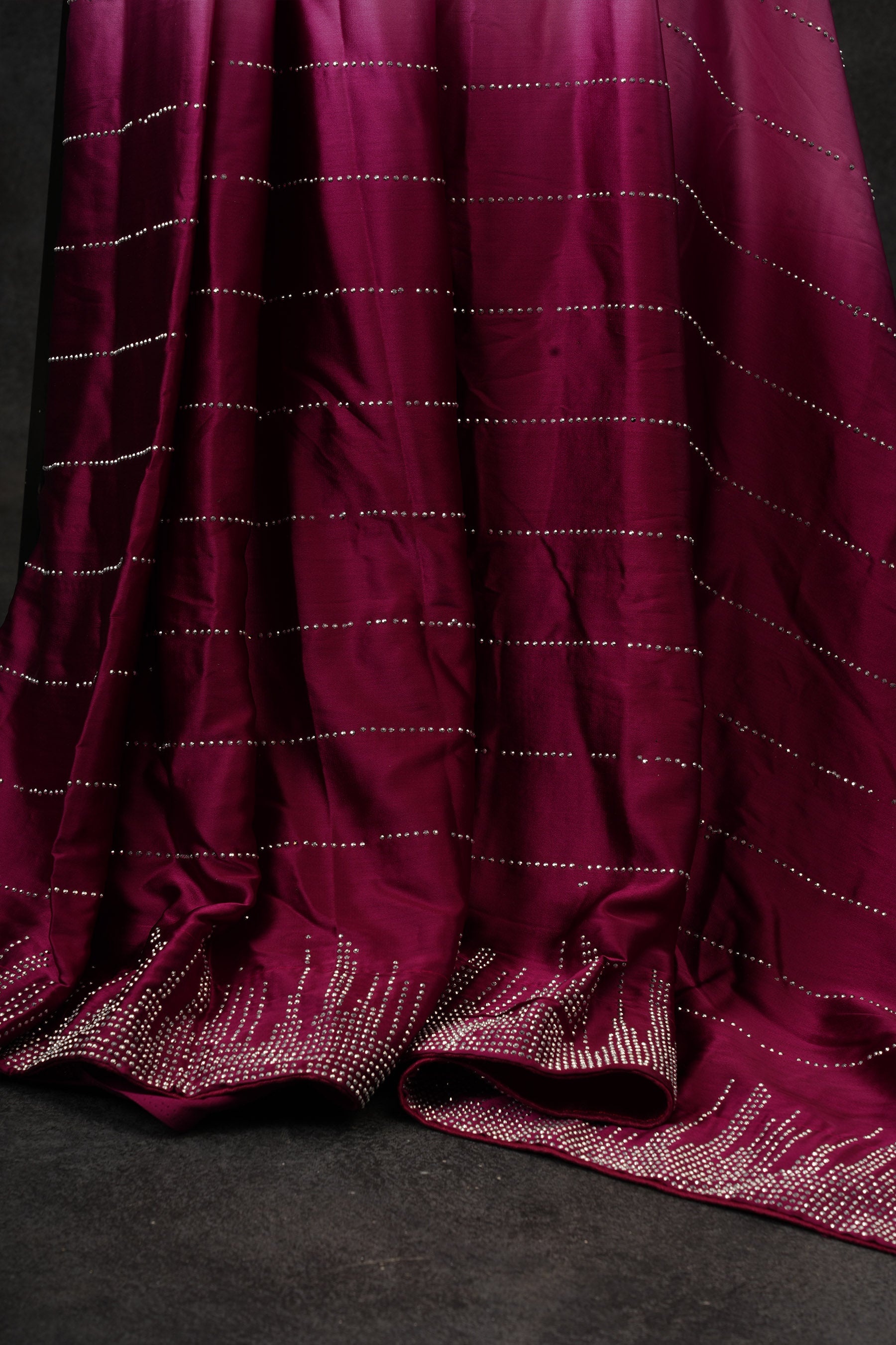 Luxurious Japan Satin Saree in Double-Shade Pink and Maroon Saree JCS Fashions