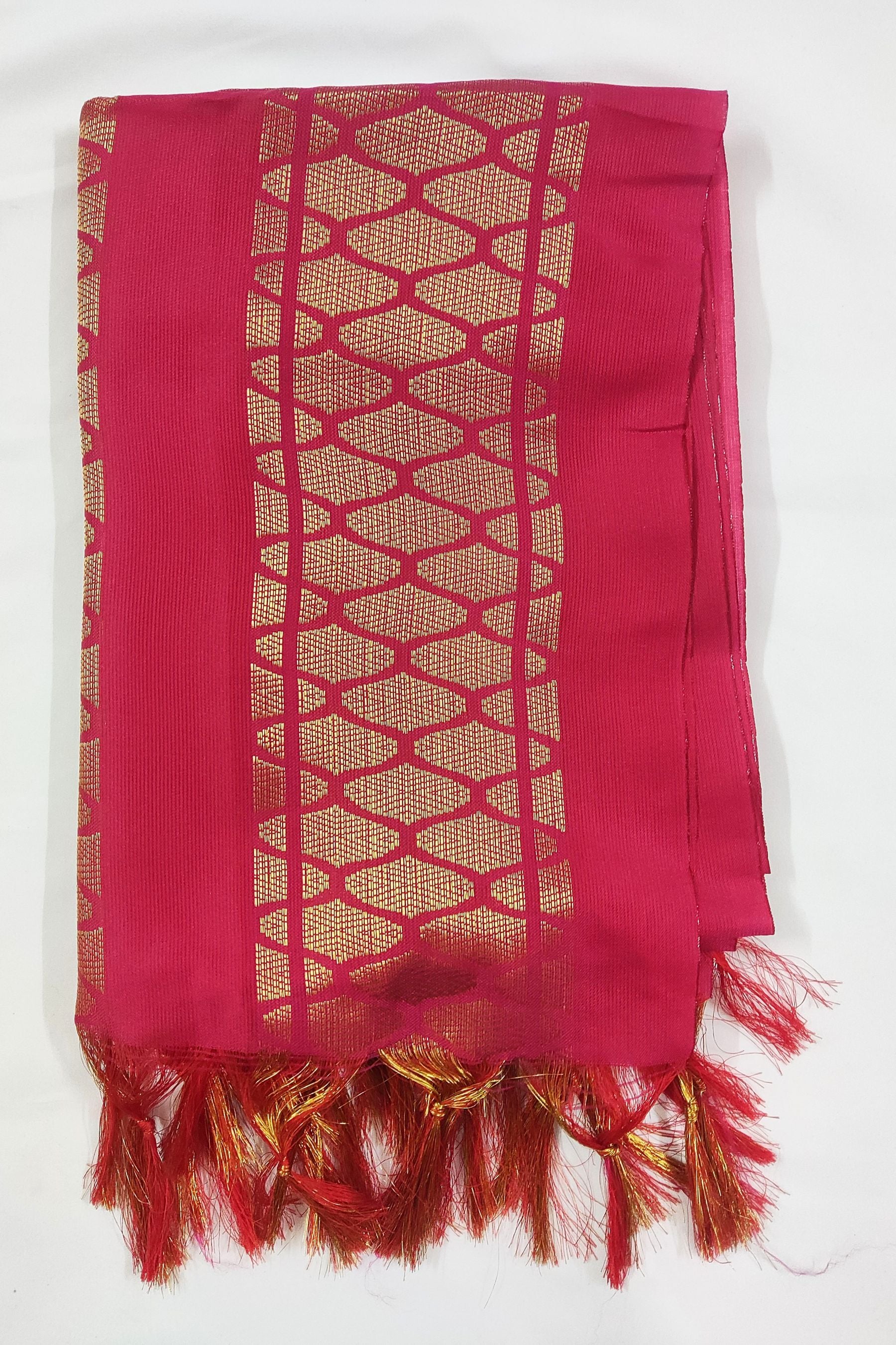 Elegant Ponnadai Shawl by JCSFashions - Blend of Tradition and Style Shawl JCS Fashions Pink 2 meters