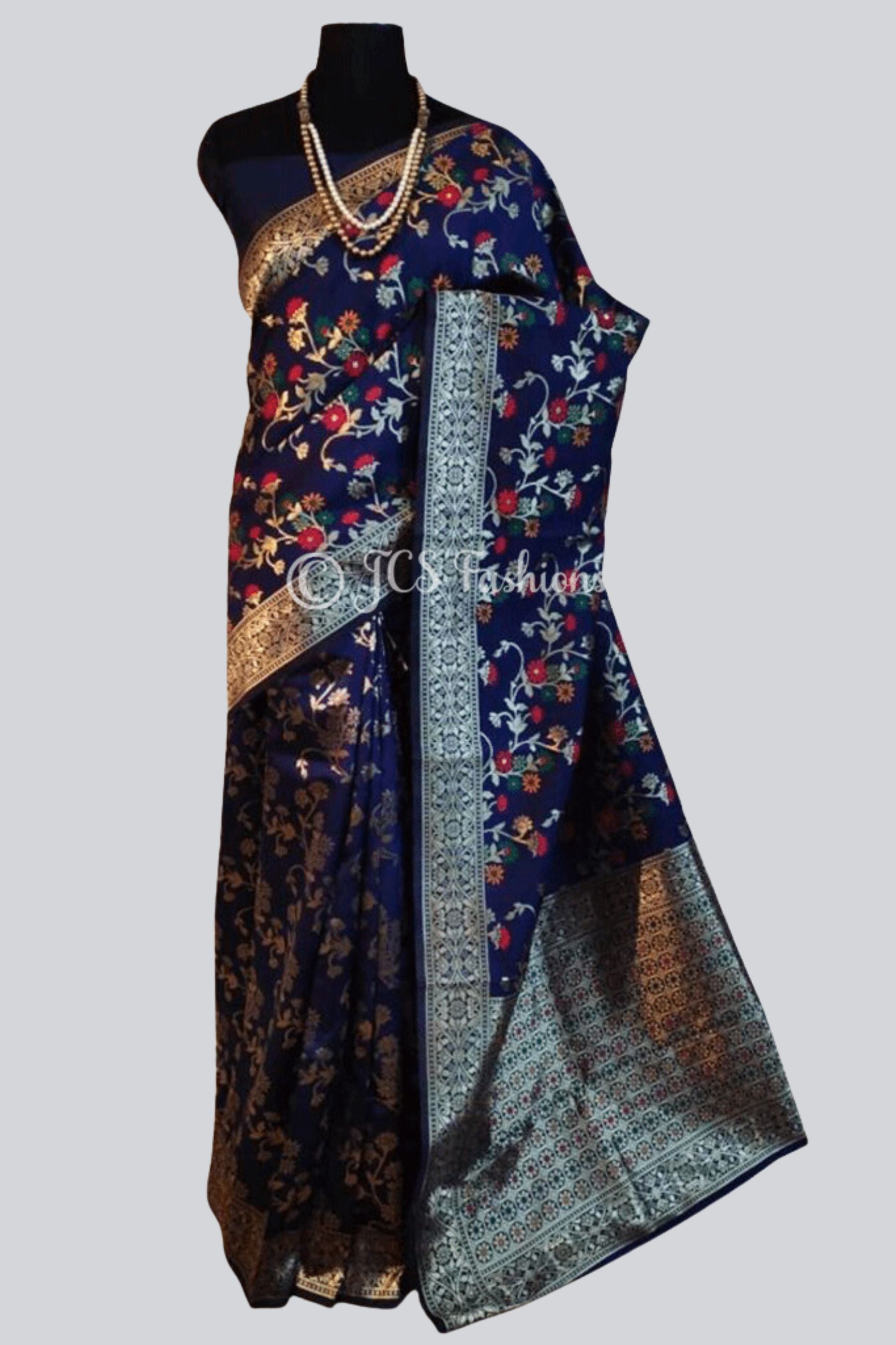 Royally Beautiful Banarasi Silk Saree with Stitched Blouse - Lightweight