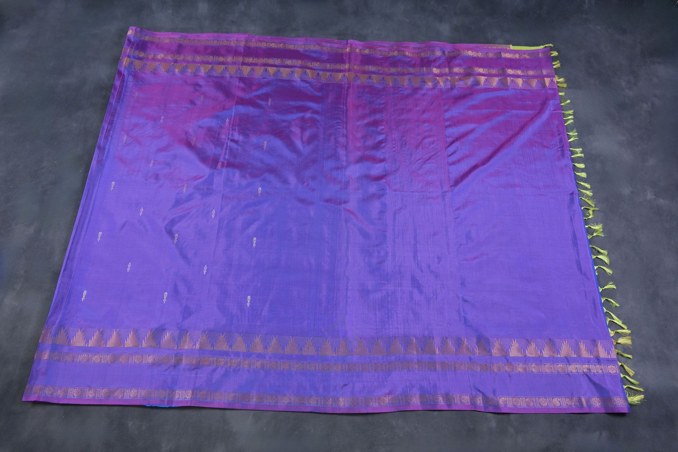 Eco-friendly Handwoven Banana Pith Saree with Gold Zari Border Saree JCS Fashions