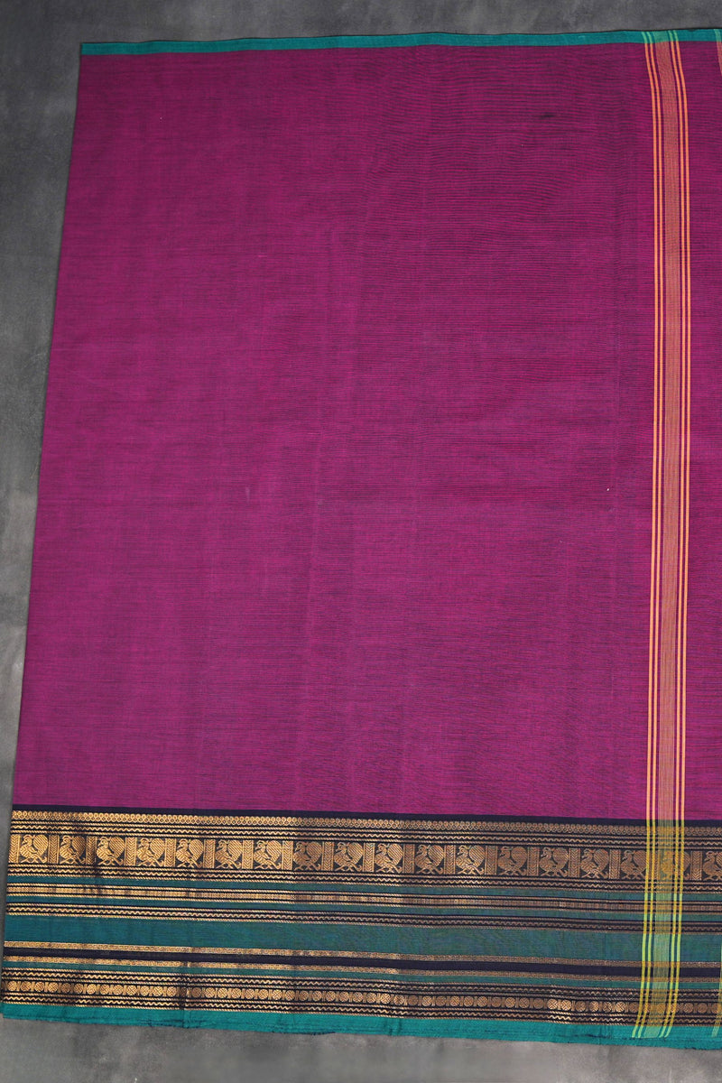 Classic 80-Count Chettinad Cotton Saree with Stylish Border