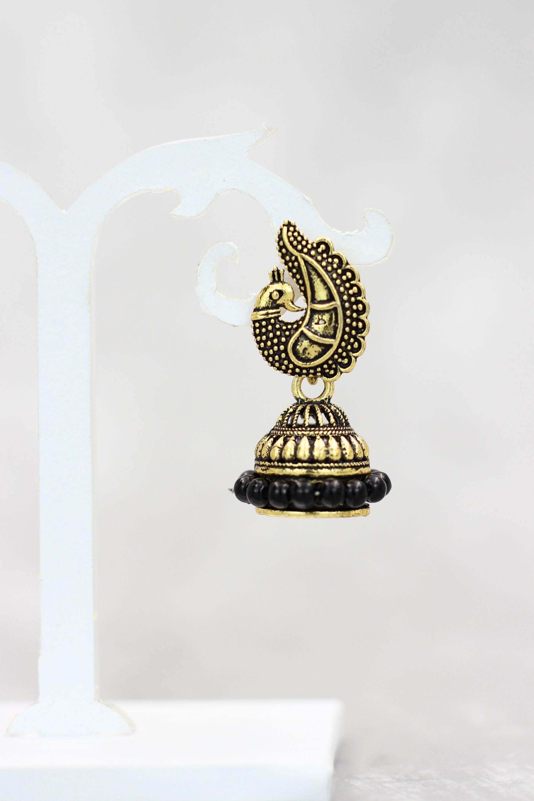 Exotic Gold-Plated Ethnic-Western Jhumkis with Accents by JCSFashions