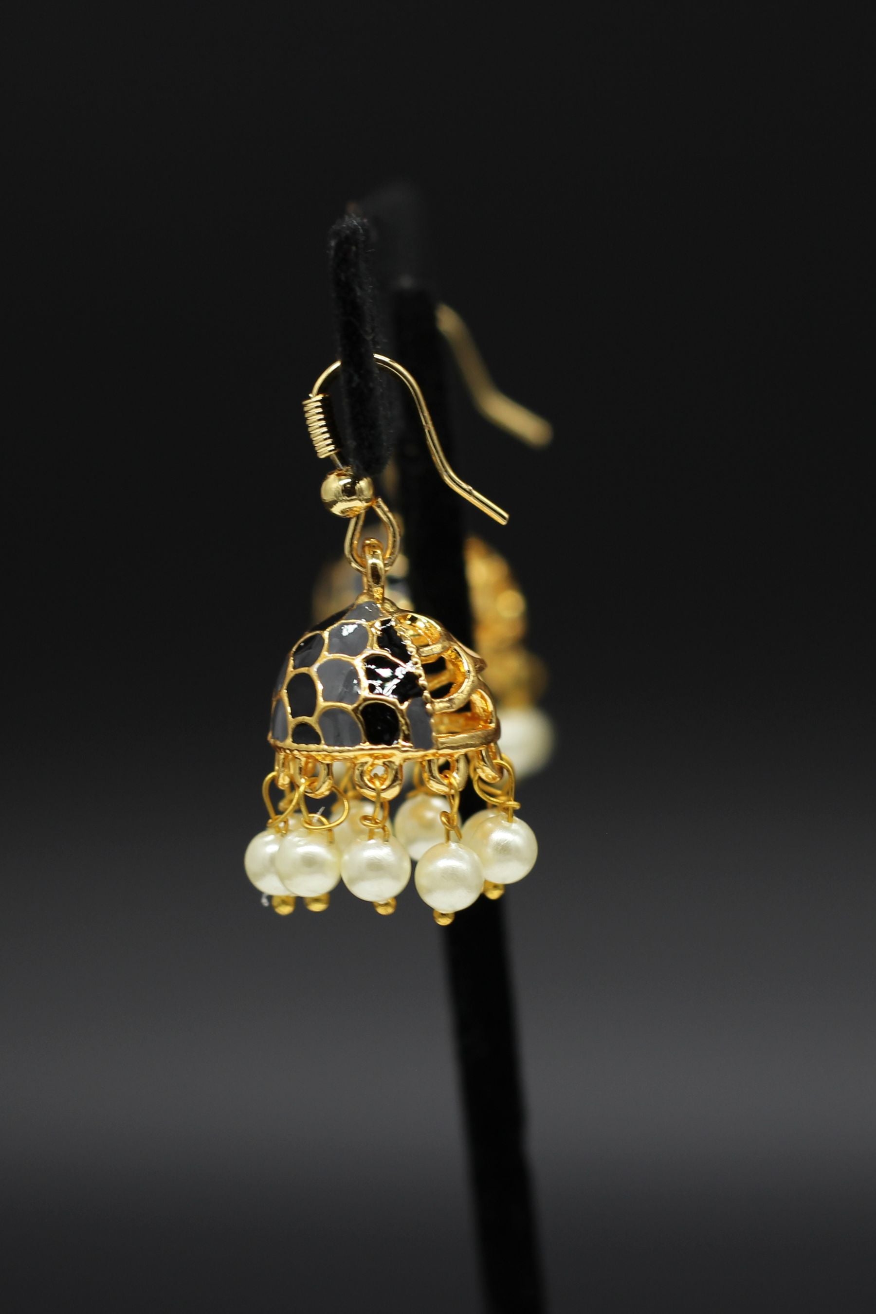 Lightweight Metal Earrings with Imitation Pearls |Alloy with Gold Plating Jewelry JCS Fashions