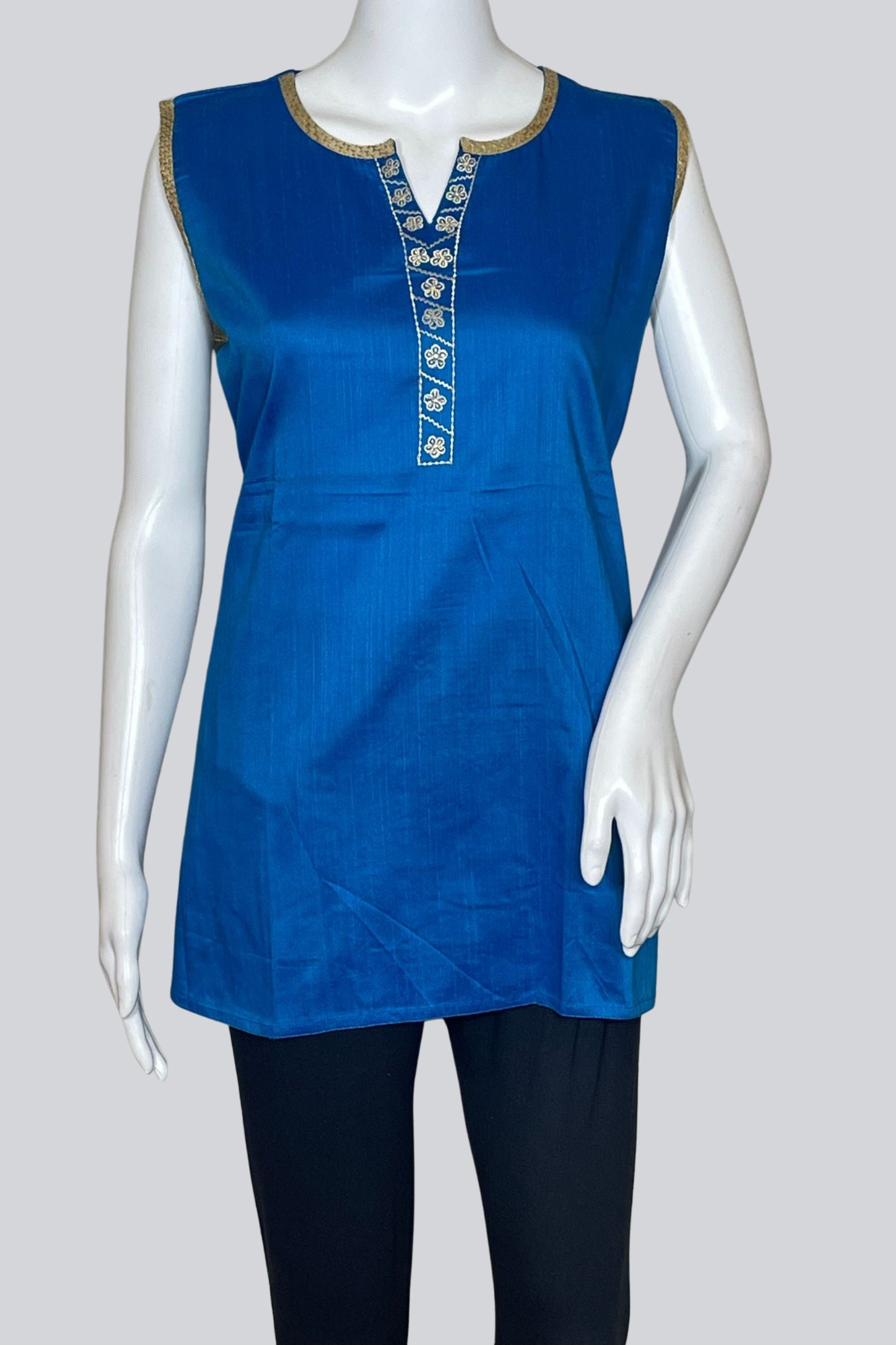 Chic 28" Silk Cotton Kurti: Elegant Embroidery by JCS Fashions KURTI JCS Fashions