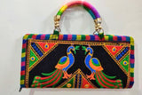 Traditional Rajasthani Embroidered Clutch - Chic Multicolored Accessory