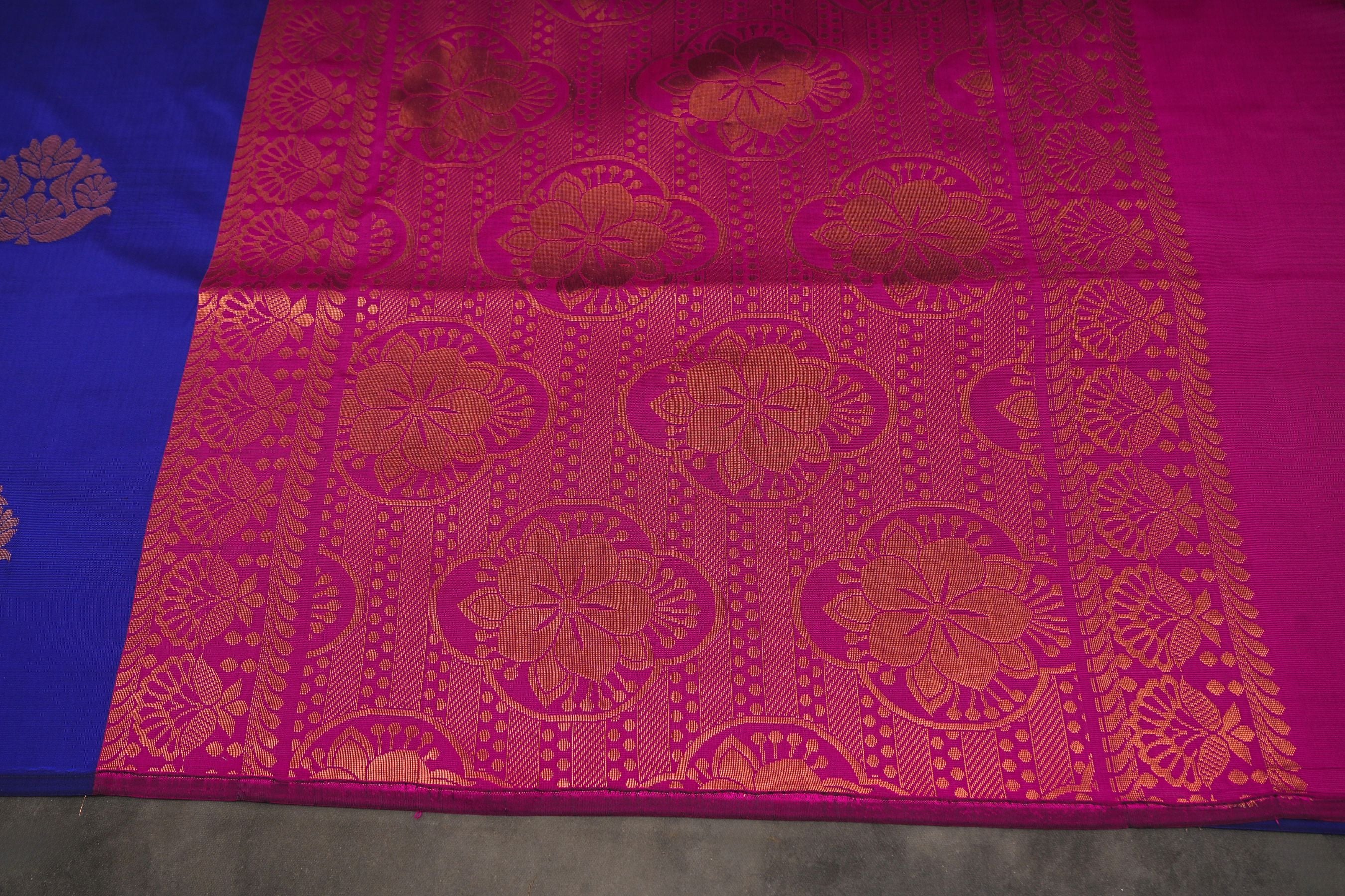 Elegant Kanchipuram Blended Silk Saree - Borderless, Radiant and Classy Saree JCS Fashions