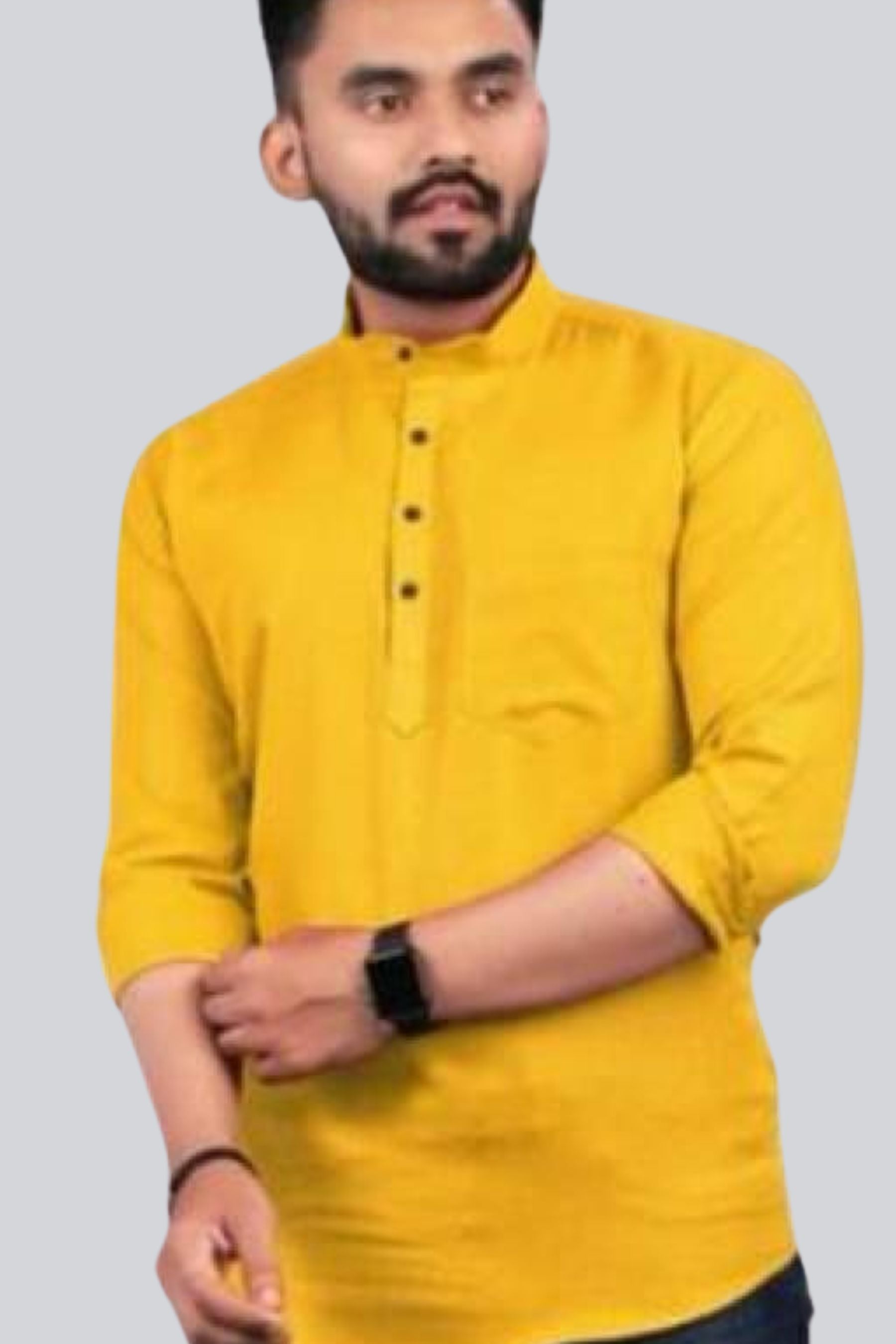 Modern Fusion Men's Short Kurtas in Solid Colors by JCS Fashions Men JCS Fashions