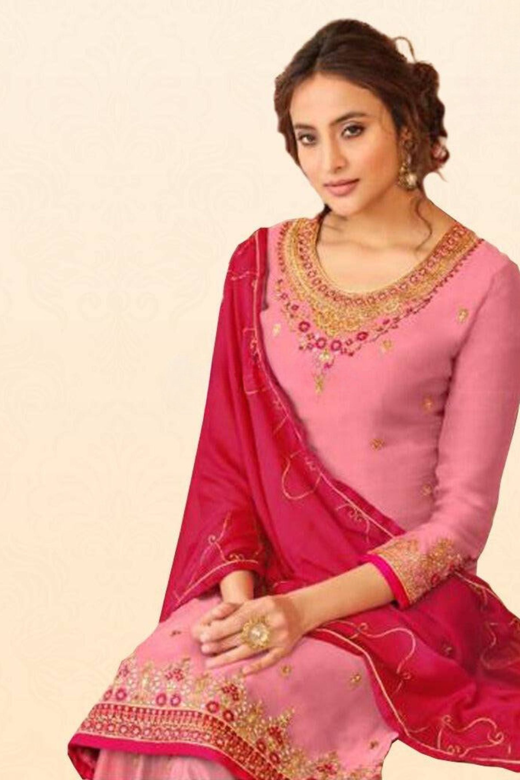 Pink Salwar Set: Comfortable and Stylish Ethnic Wear | JCS Fashions Kurti JCS Fashions