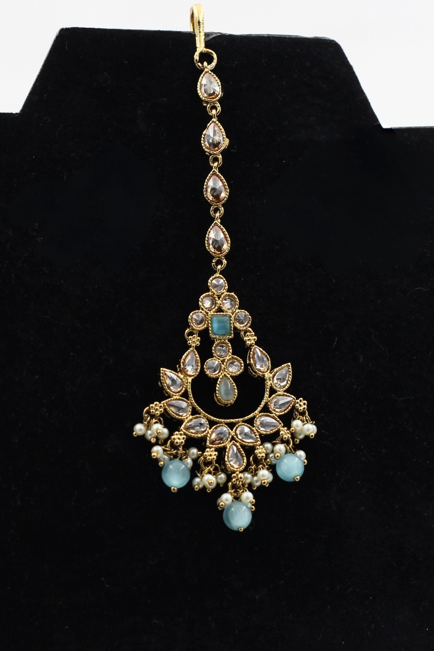 Radiant Elegance: JCS Fashions' Ornate Fancy Tikka with Vibrant Stones Jewelry JCS Fashions