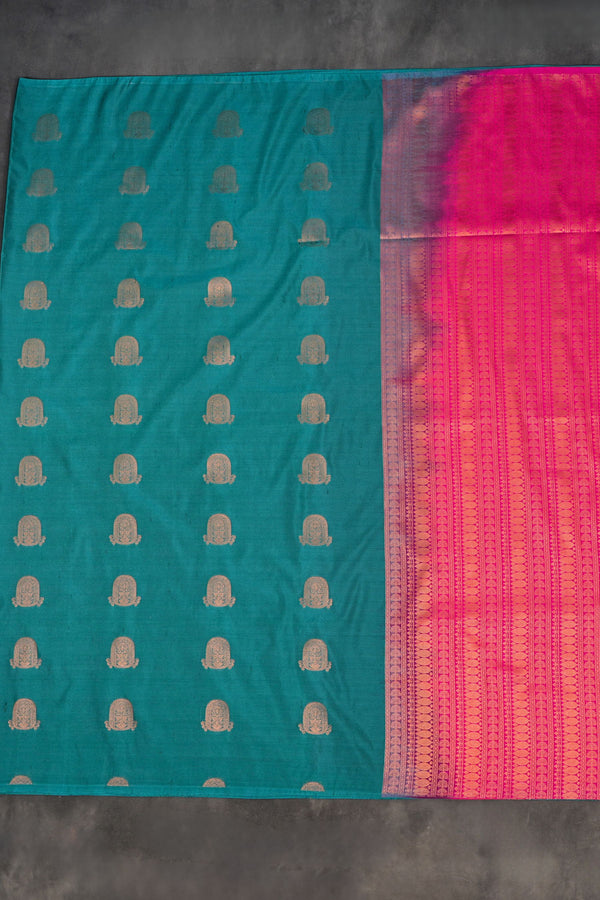 Elegant Borderless Kanchipuram Blend Silk Saree - Traditional Redefined