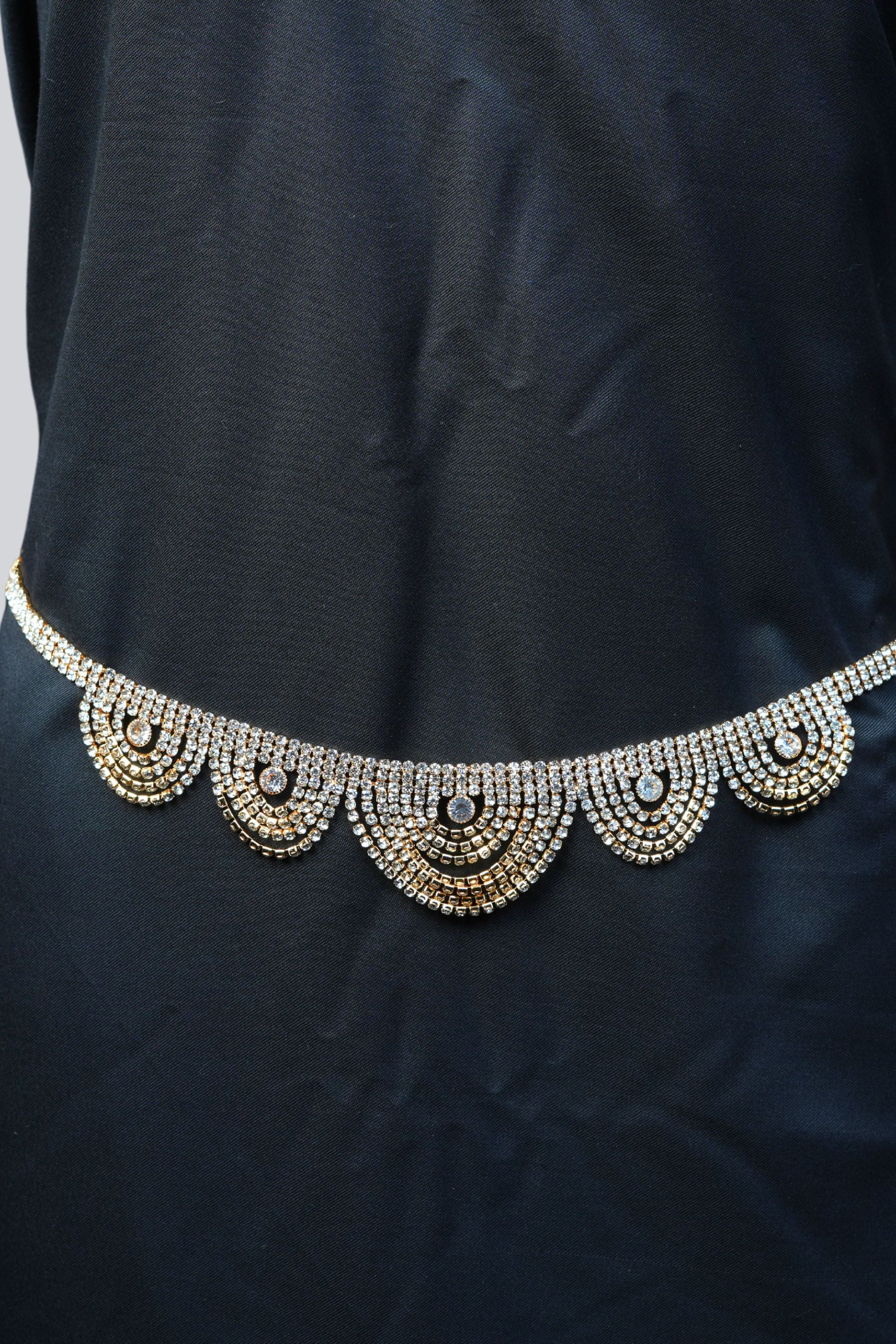 JCS Fashion's High Shine Multi-Layer Glamorous Stone Hip Chain