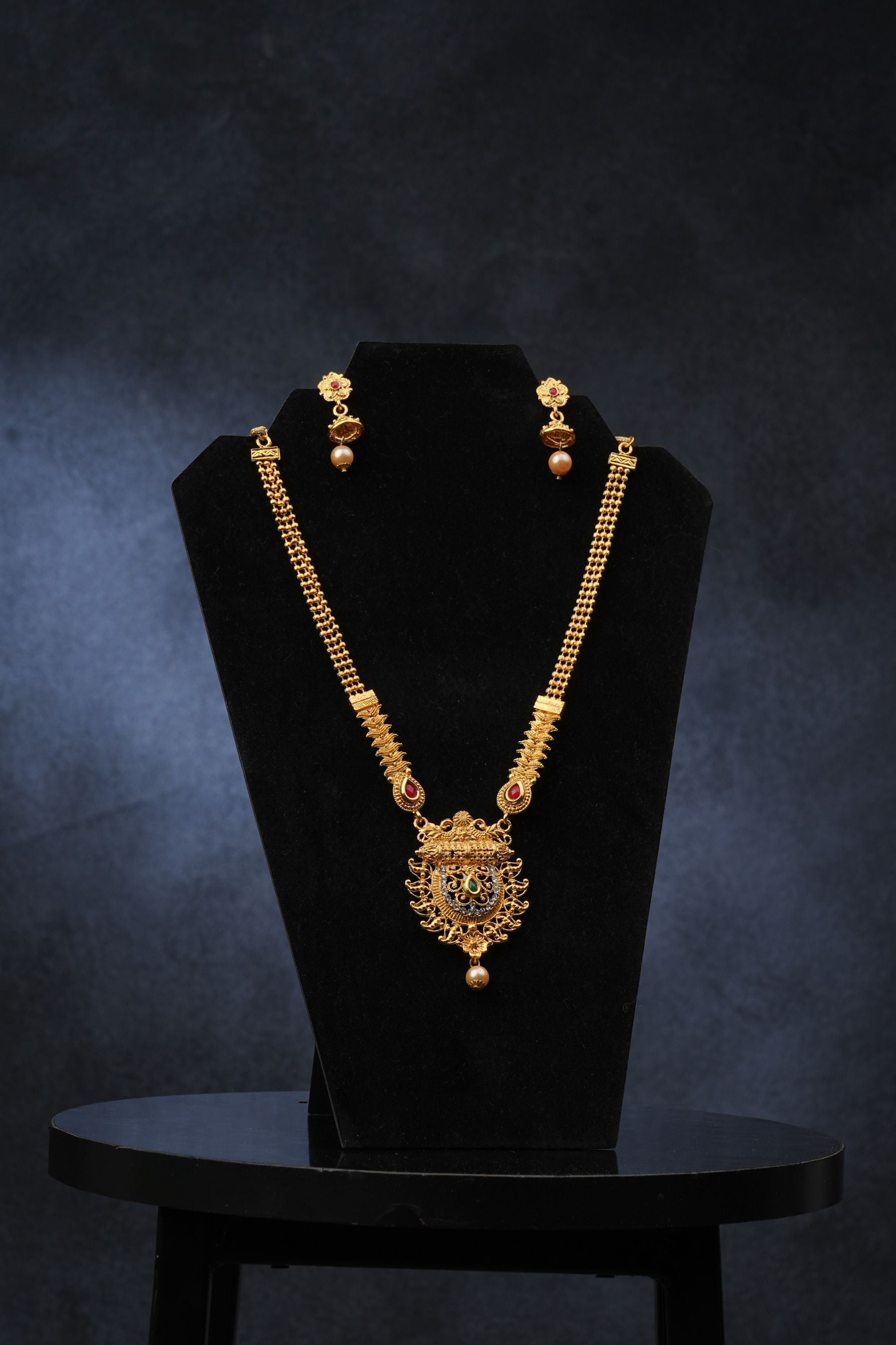 Radiant Elegance: Micro Gold Neck Set with Stunning Earrings - JCSFashions Jewelry JCS Fashions