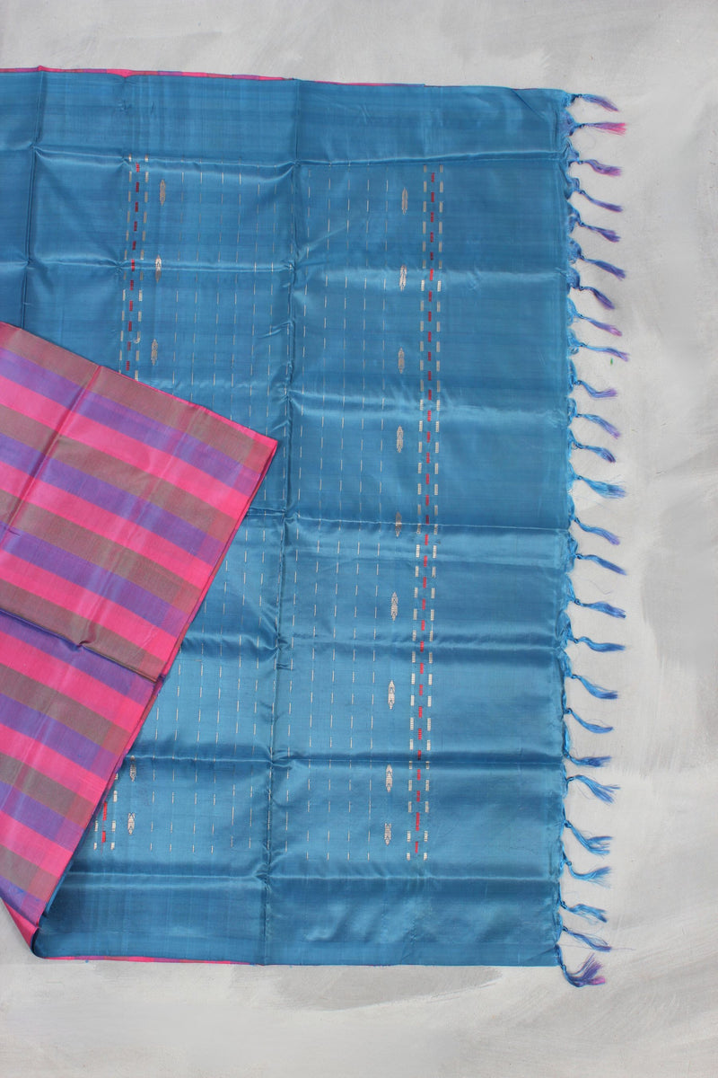 Chic and Borderless Banana Pith Saree - Sustainable Indian Elegance