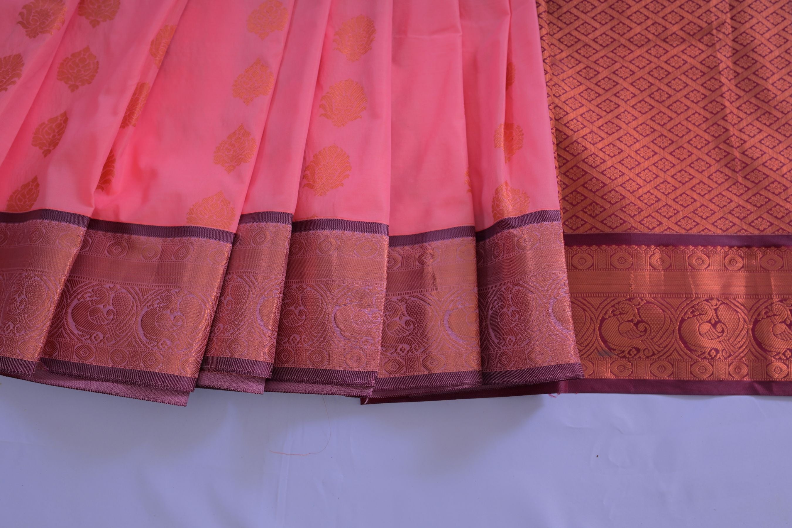 Royal Peacock Motif Border Saree - Traditional Wear by JCSFashions Saree JCS Fashions