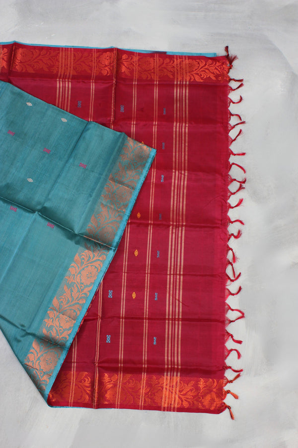 Banana Pith Saree with Zari Border: Handcrafted Ethnic Elegance