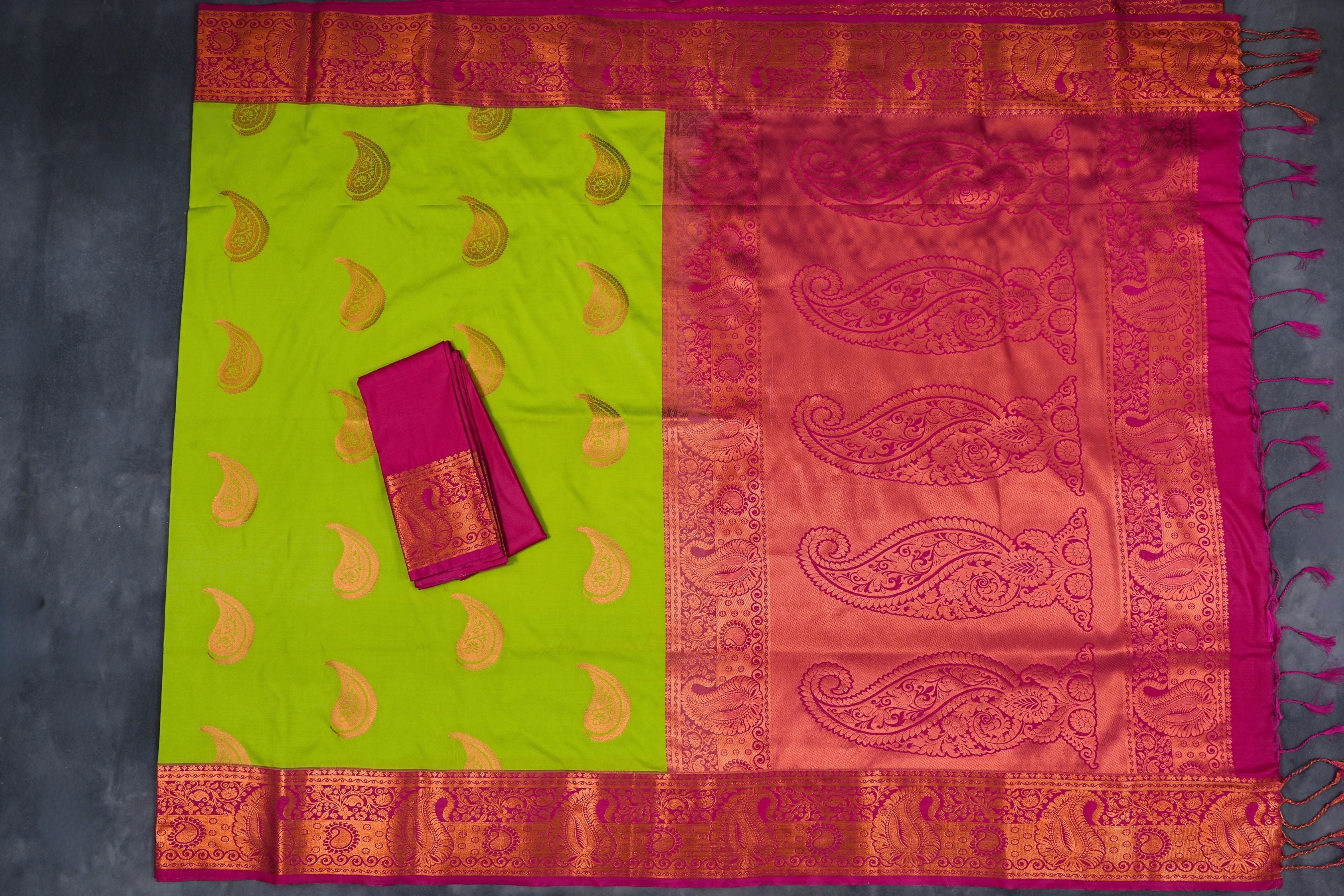 Luxurious Kanchipuram Blended Silk Saree - Radiate Grace & Elegance Saree JCS Fashions