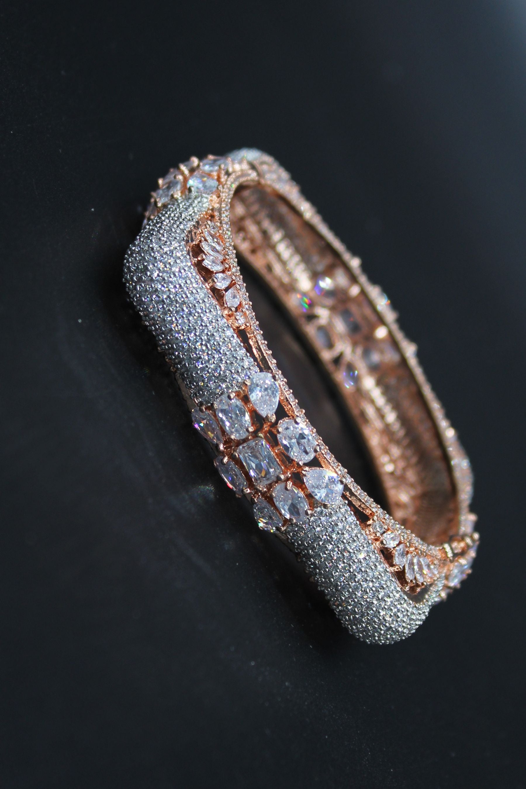 Radiant Rose Gold Kada: Elevate Your Style with JCSFashions Glamour Jewelry JCS Fashions