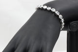 Sparkling Cubic Zirconia Tennis Bracelet in Silver Polish - 8 Inches