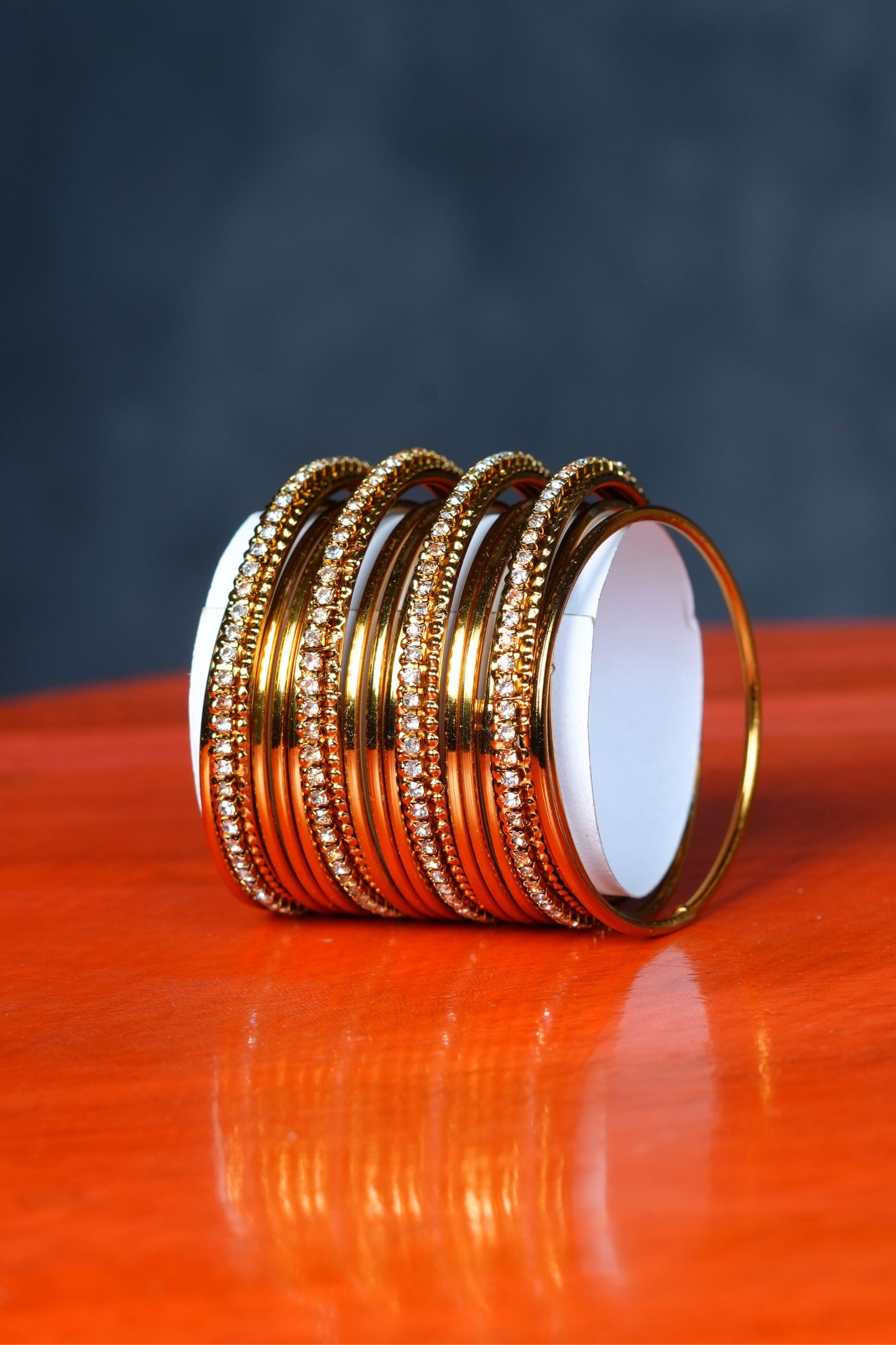 Kids' Elegant Gold & White Stone Bangles - JCSFashions Chic Collection Jewelry JCS Fashions