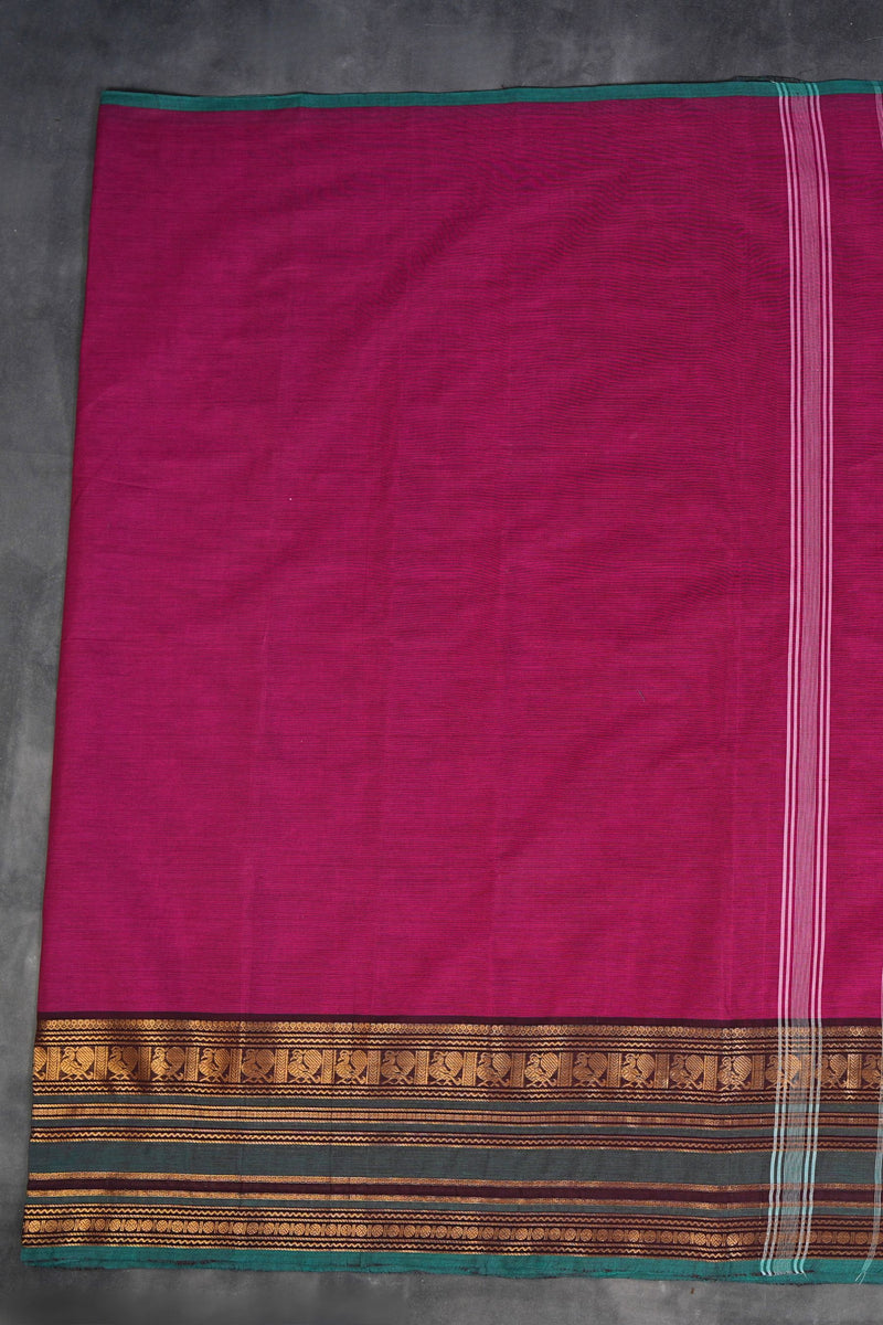 Ethnic Elegance Chettinad Cotton Saree: Traditional Indian Attire