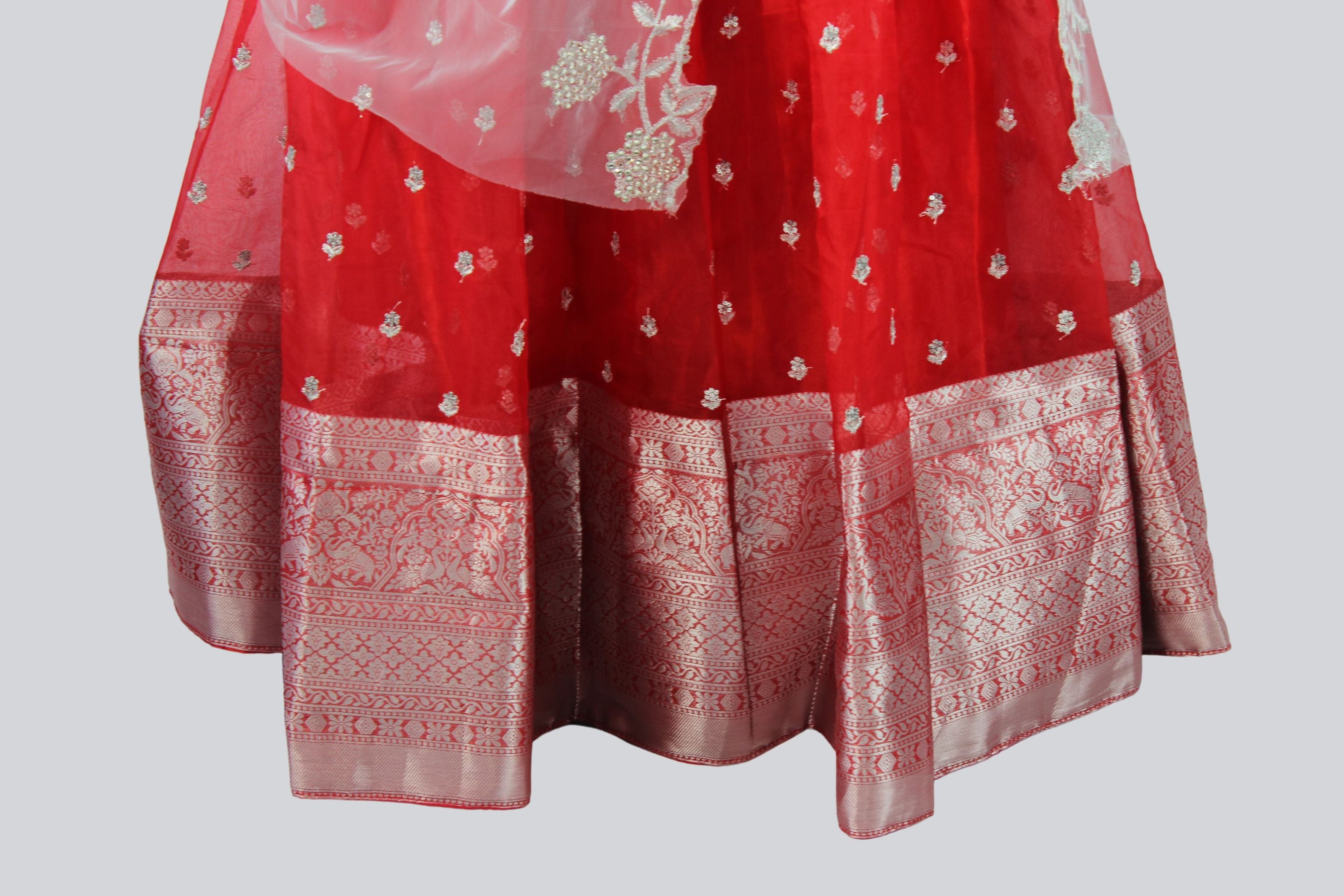 Radiant Kanchipuram Lehanga Set: Viscose Thread & Glitter Sequin Work LEHANGA JCS Fashions