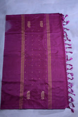 Banana Pith Saree with Plain Border -Traditional Appeal from JCSFashions