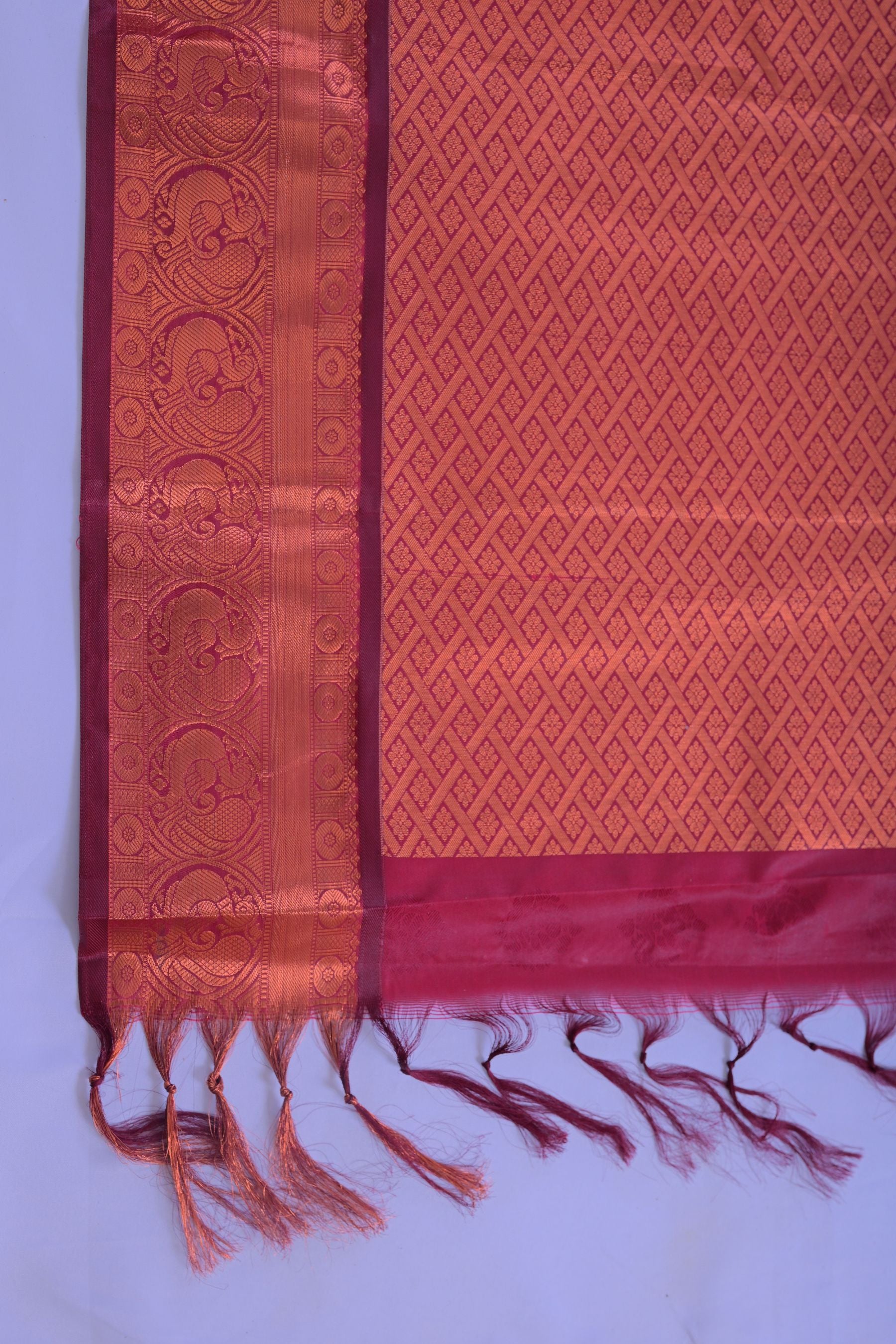 Royal Peacock Motif Border Saree - Traditional Wear by JCSFashions Saree JCS Fashions