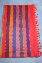 Eco-Chic Handwoven Banana Pith Saree with Blouse Piece - JCS Fashions