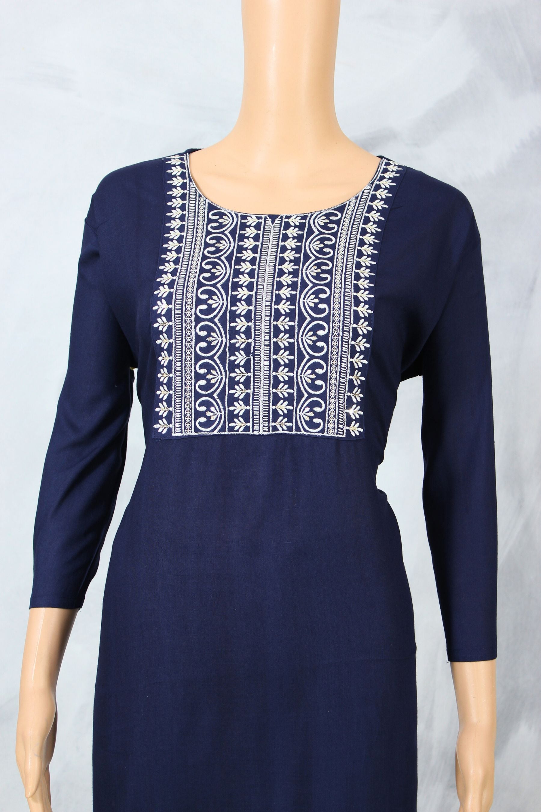 Artisan-Crafted Cotton Kurti with Elegant Embroidery and Sequin Work KURTI JCS Fashions