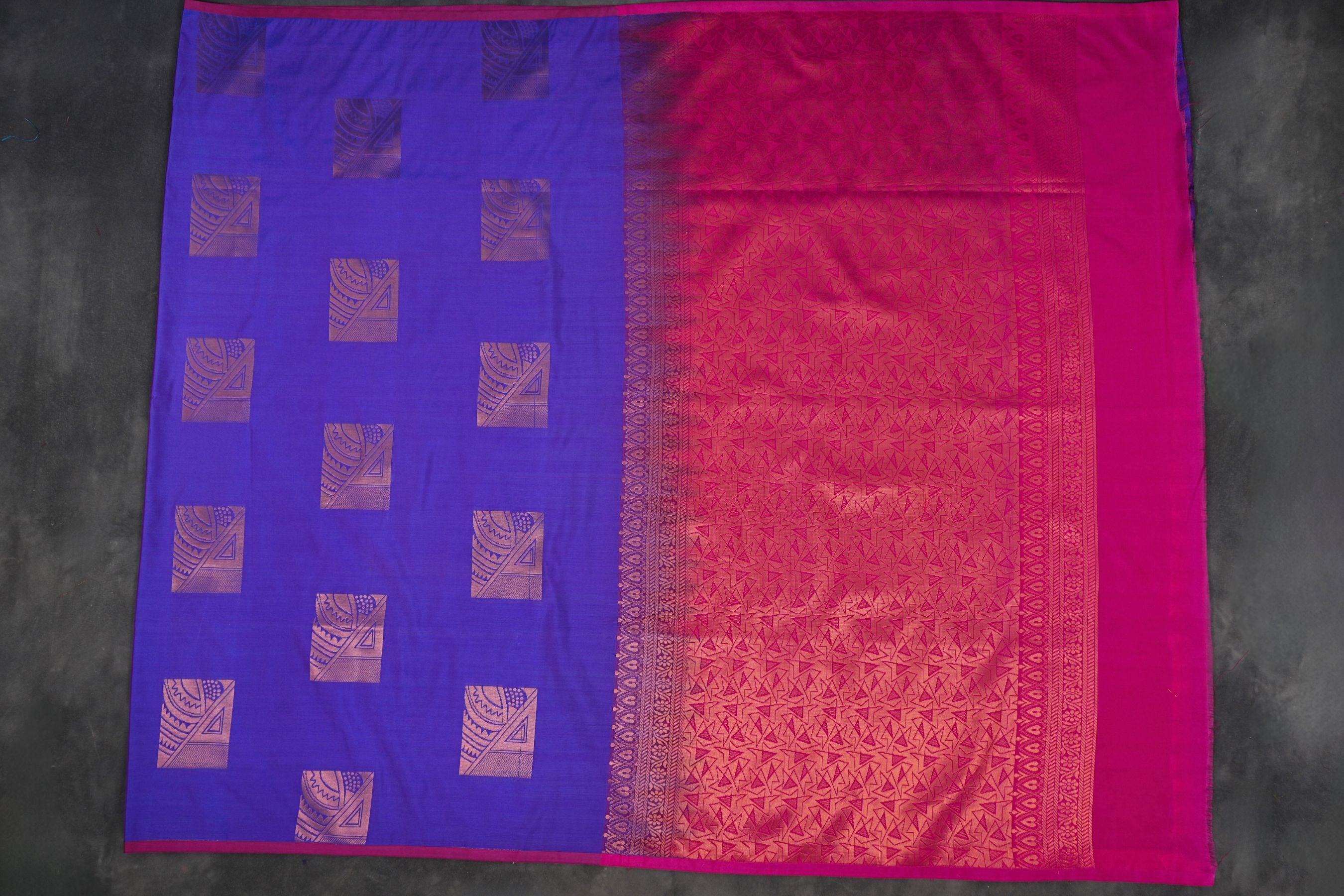 Premium Borderless Kanchipuram Blended Silk Saree - Timeless Elegance Saree JCS Fashions