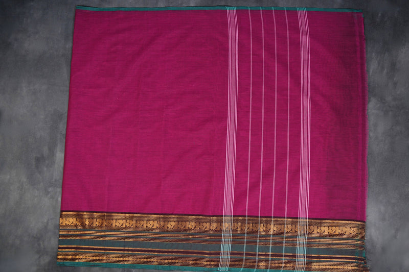 Ethnic Elegance Chettinad Cotton Saree: Traditional Indian Attire