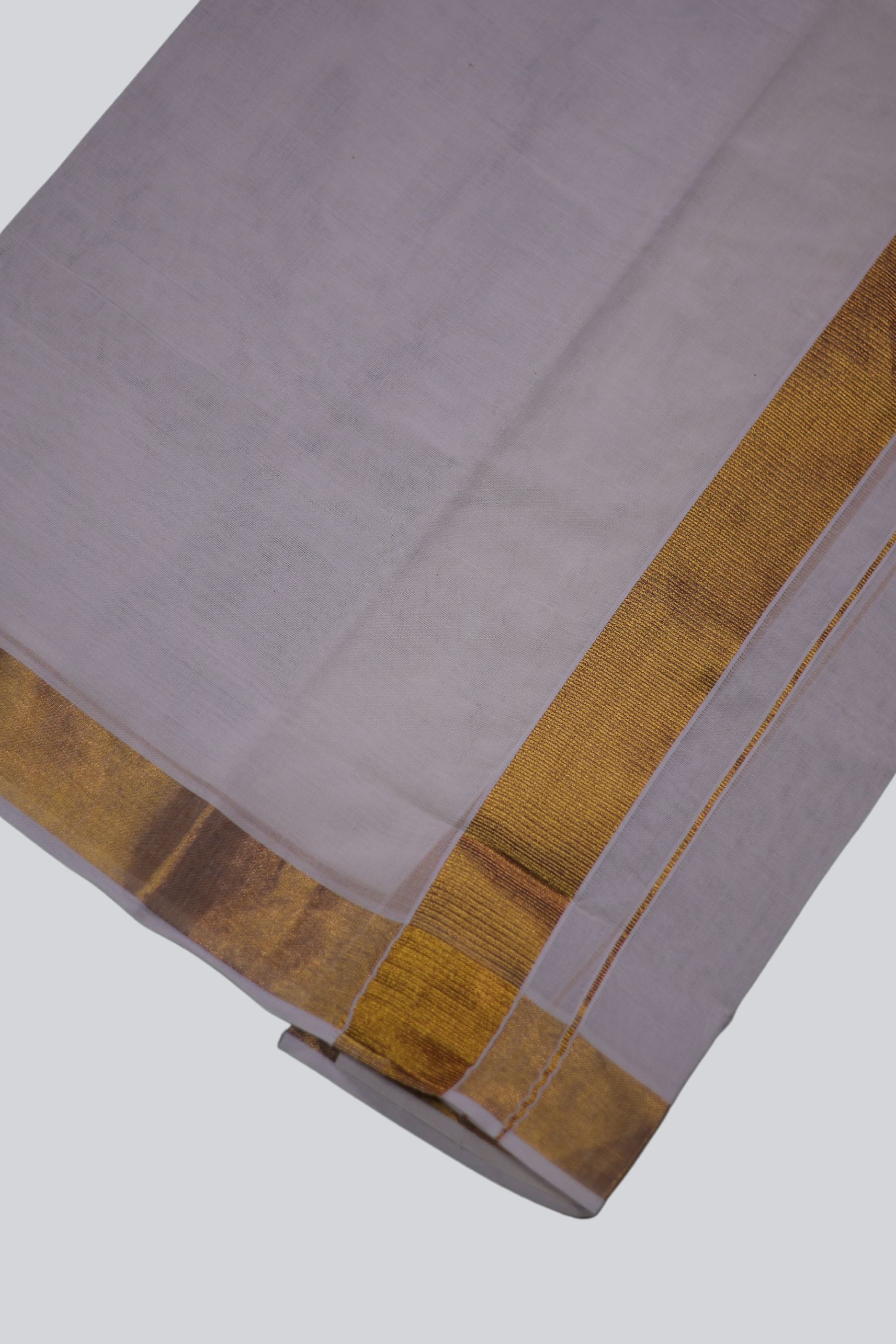 Exquisite Men's Cotton Angavastram/Towel: Gold Zari Lines |JCS Fashions Shawl JCS Fashions