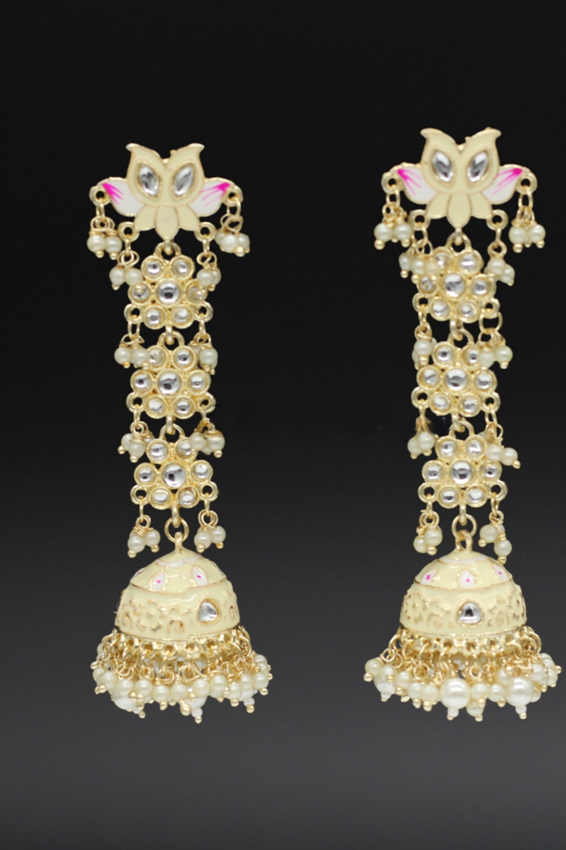 Kundan Long earring With Jhumka For Women | JCSFashions