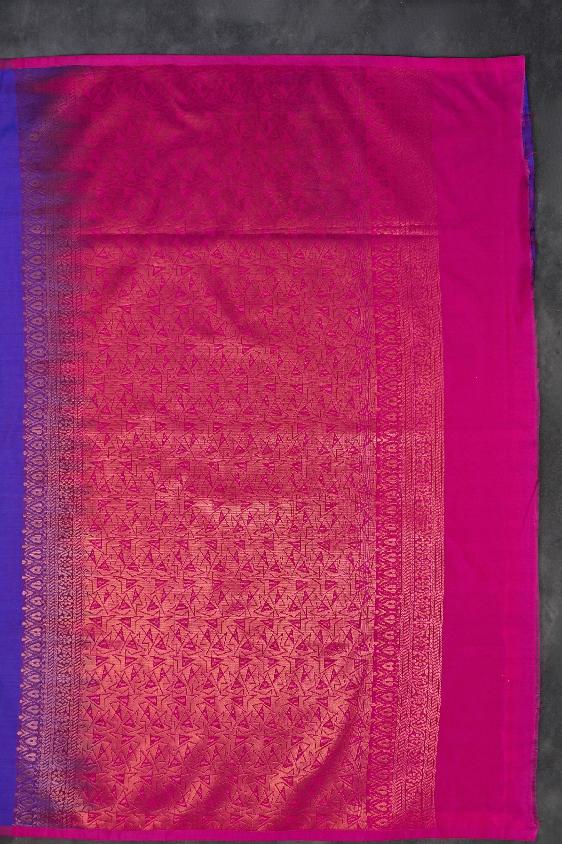 Premium Borderless Kanchipuram Blended Silk Saree - Timeless Elegance Saree JCS Fashions