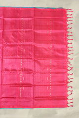 Hand-Woven Banana Pith Saree - Borderless Chic and Sustainable