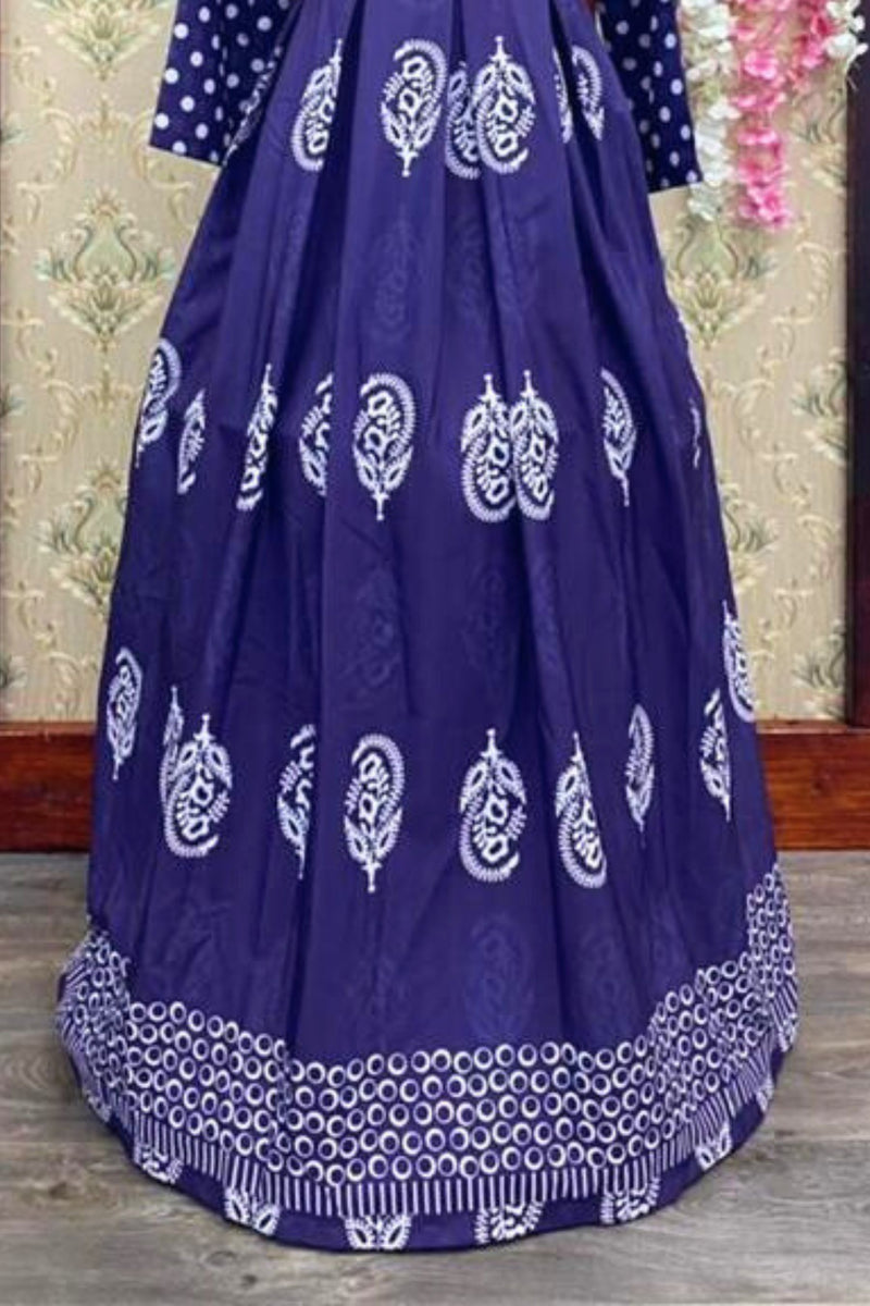 Elegant Anarkali Kurti Soft Santoon Long Gown - Sophistication & Comfort